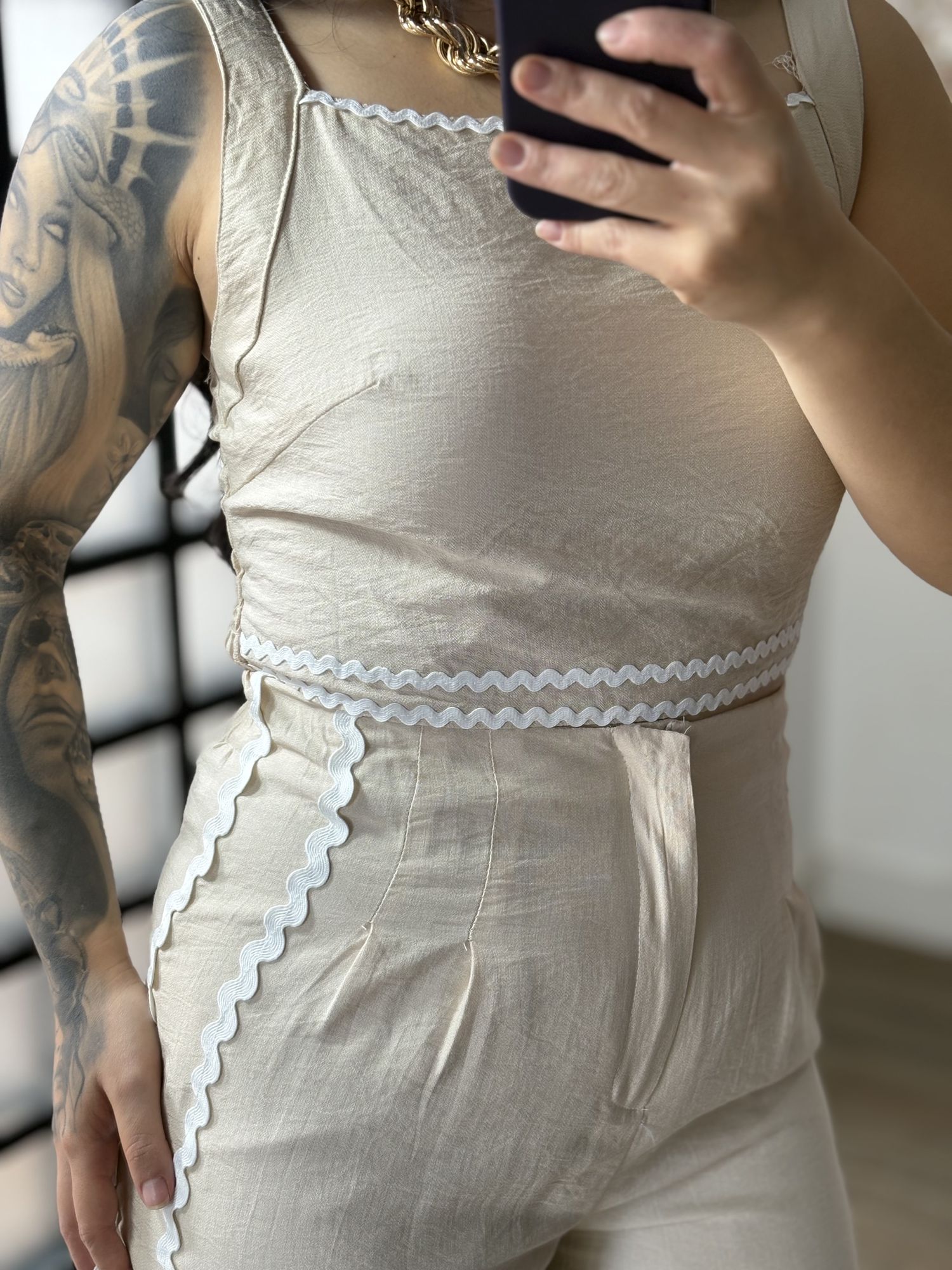 Conjunto Marrant Bordado Flávia 372 - Bege C024