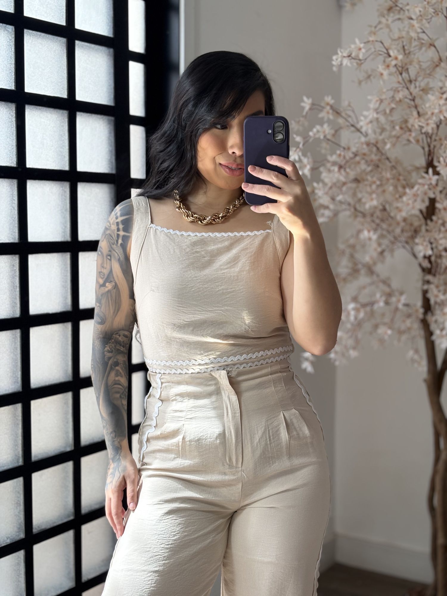 Conjunto Marrant Bordado Flávia 372 - Bege C024