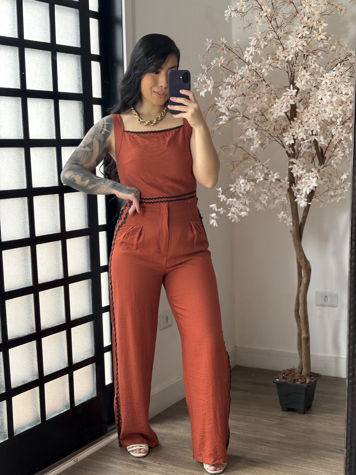 Conjunto Marrant Bordado Flávia 372 - Telha C024