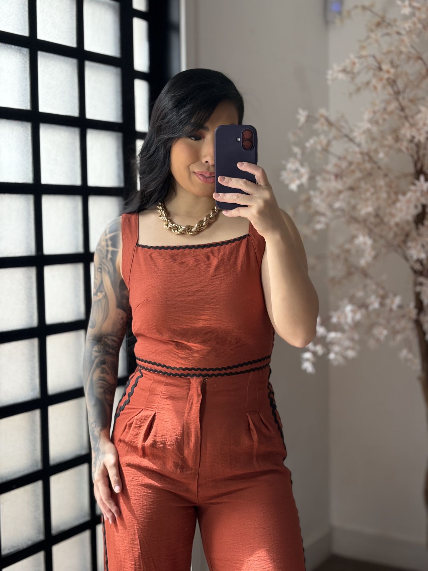 Conjunto Marrant Bordado Flávia 372 - Telha C024