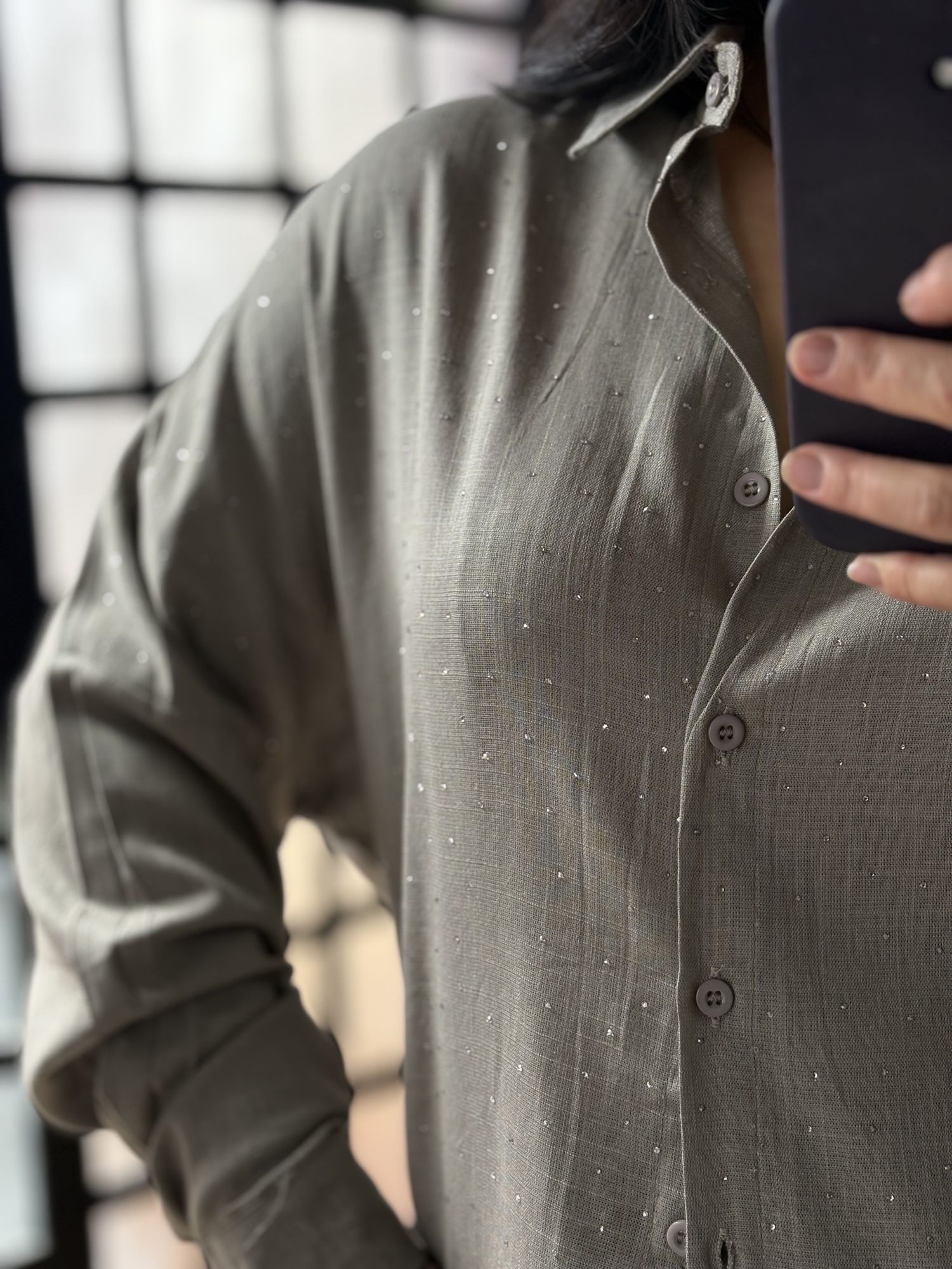 Conjunto Linho C/ Brilho Ravena 3341 - Cinza C018