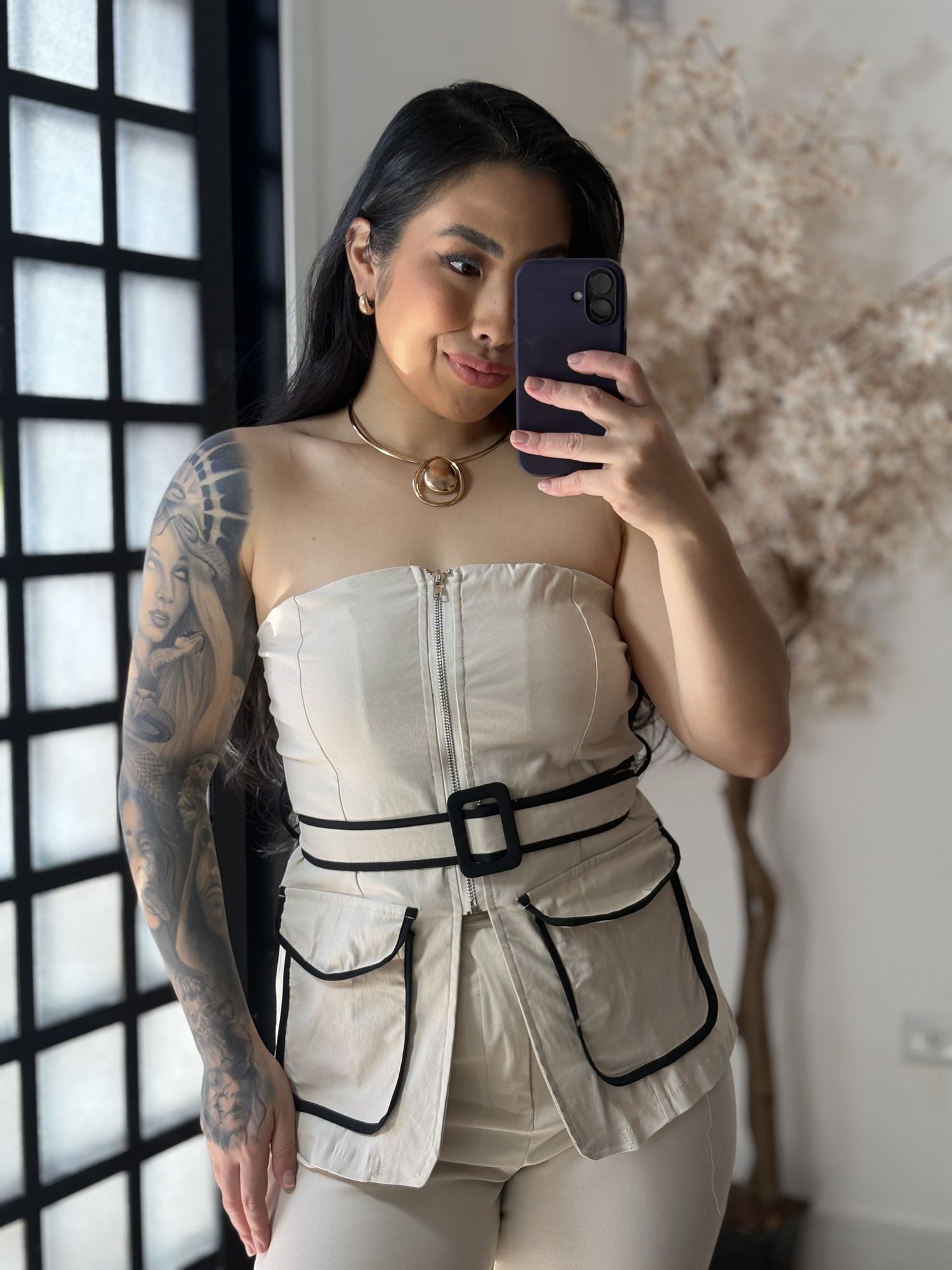 Conjunto Calça Viscose Luana 3278 - Bege C057