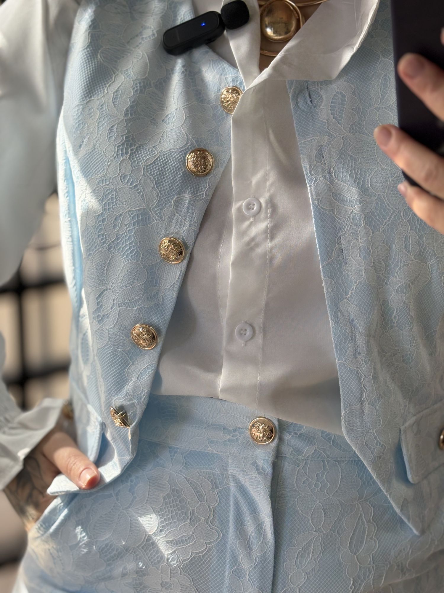 Conjunto Rendado Jade M031 - Azul C064