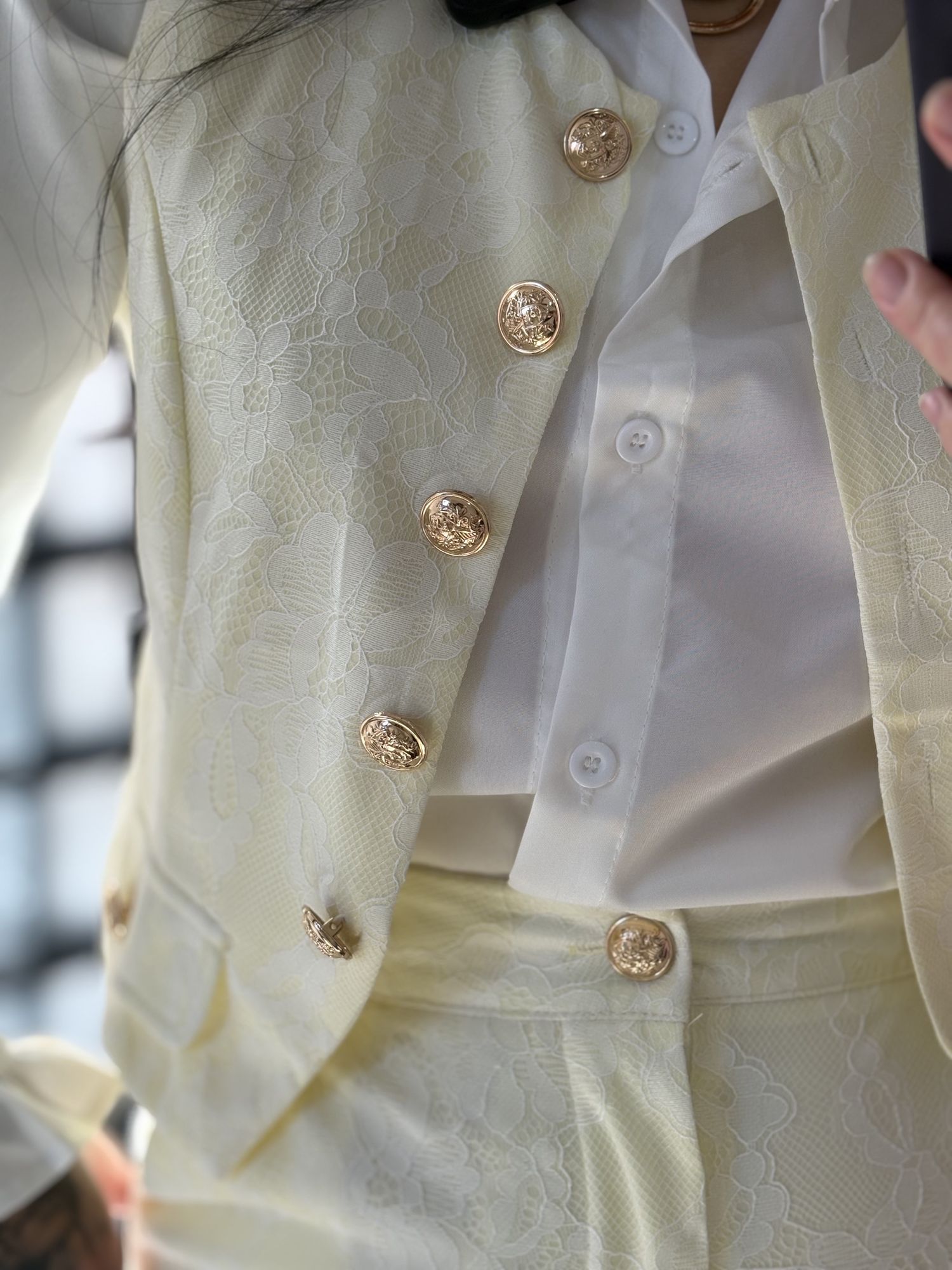 Conjunto Rendado Jade M031 - Amarelo C064