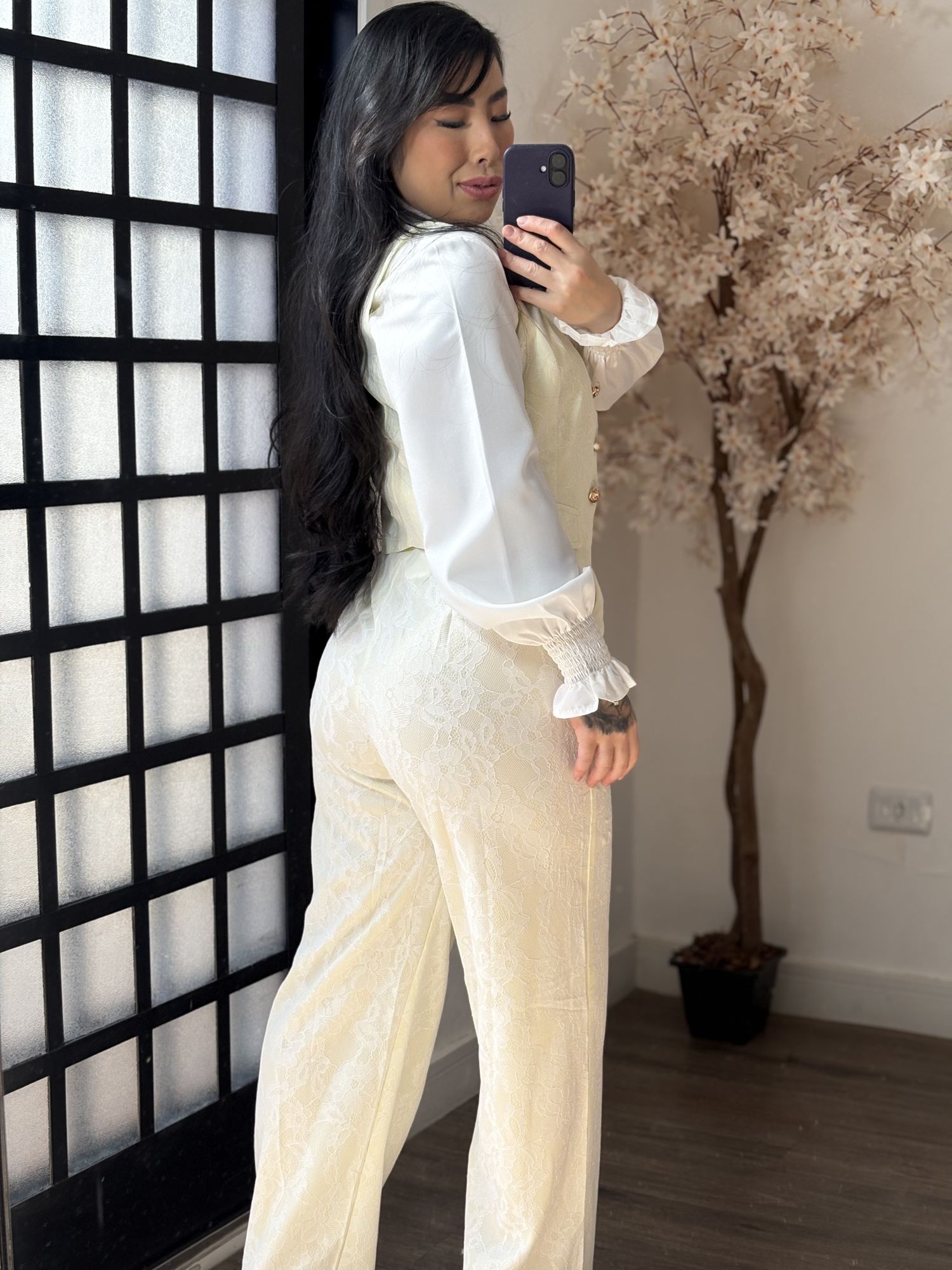 Conjunto Rendado Jade M031 - Amarelo C064