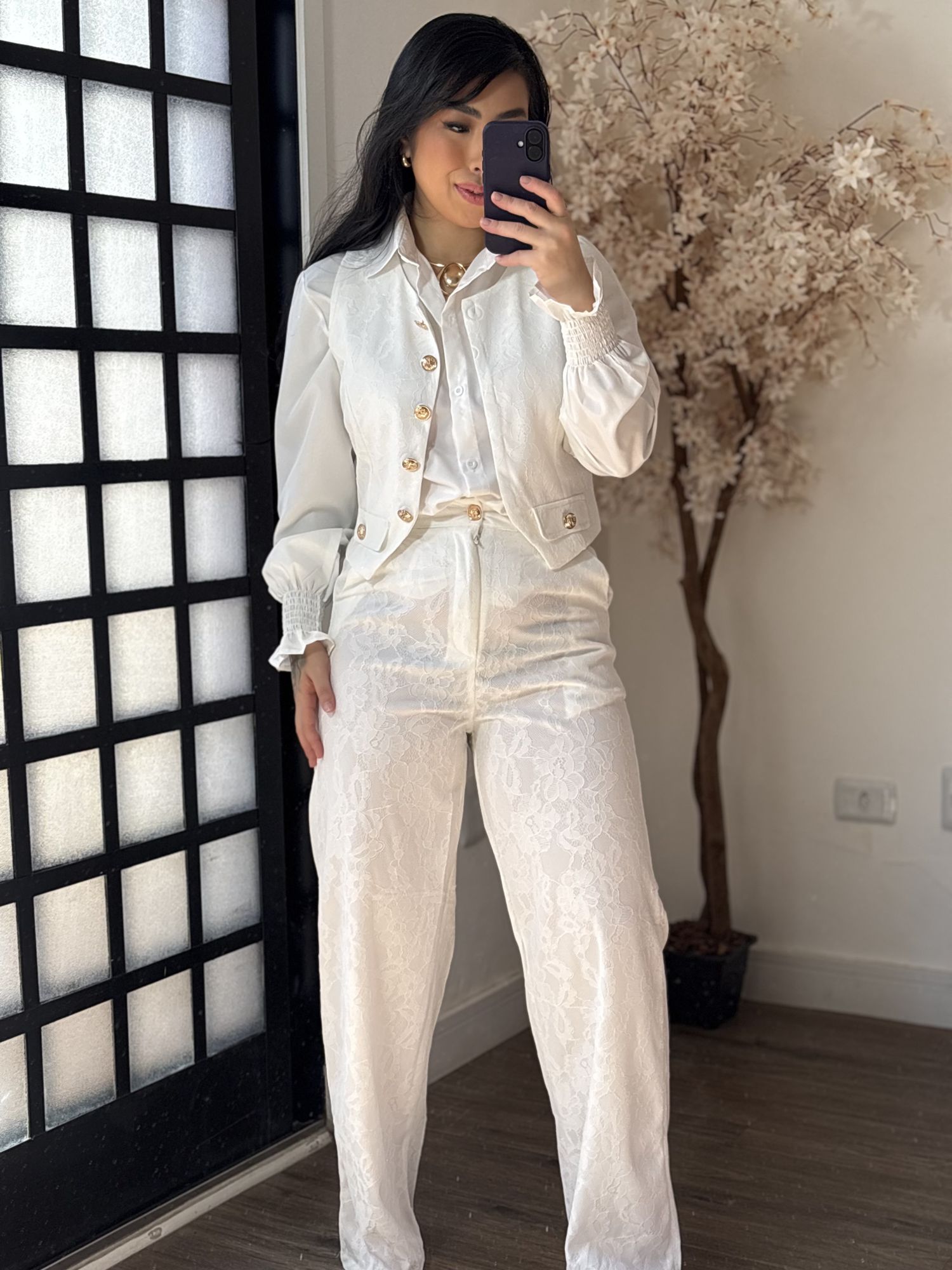 Conjunto Rendado Jade M031 - Branco C064