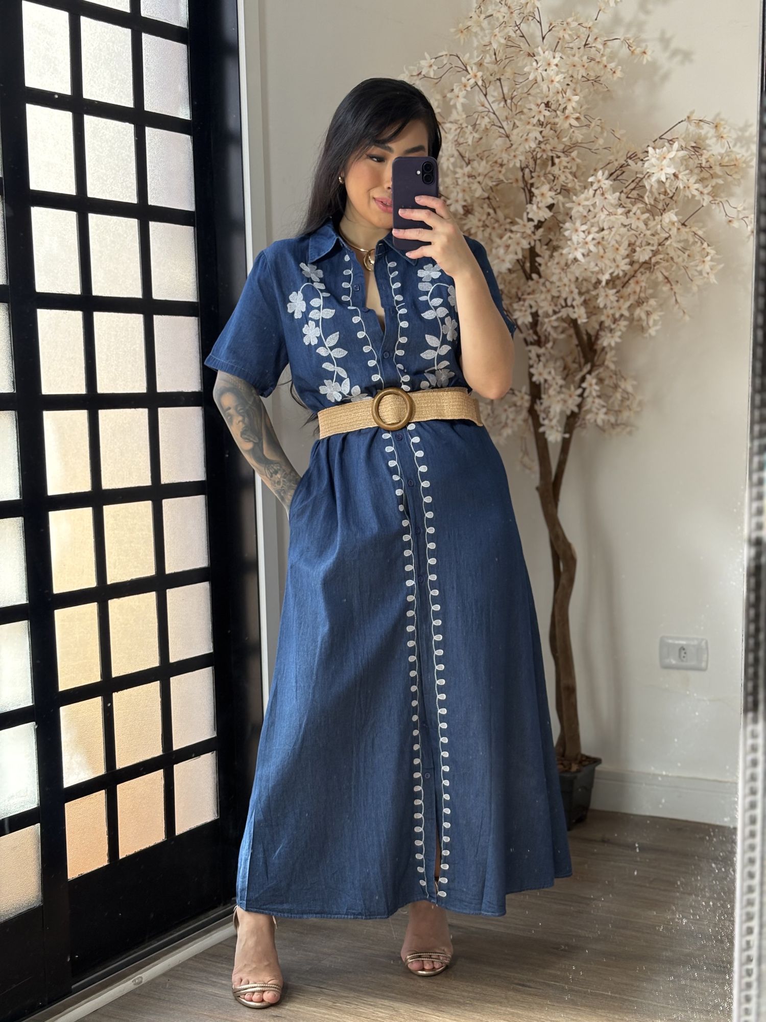 Vestido Jeans Dona Flor 2501 - Azul Claro C028