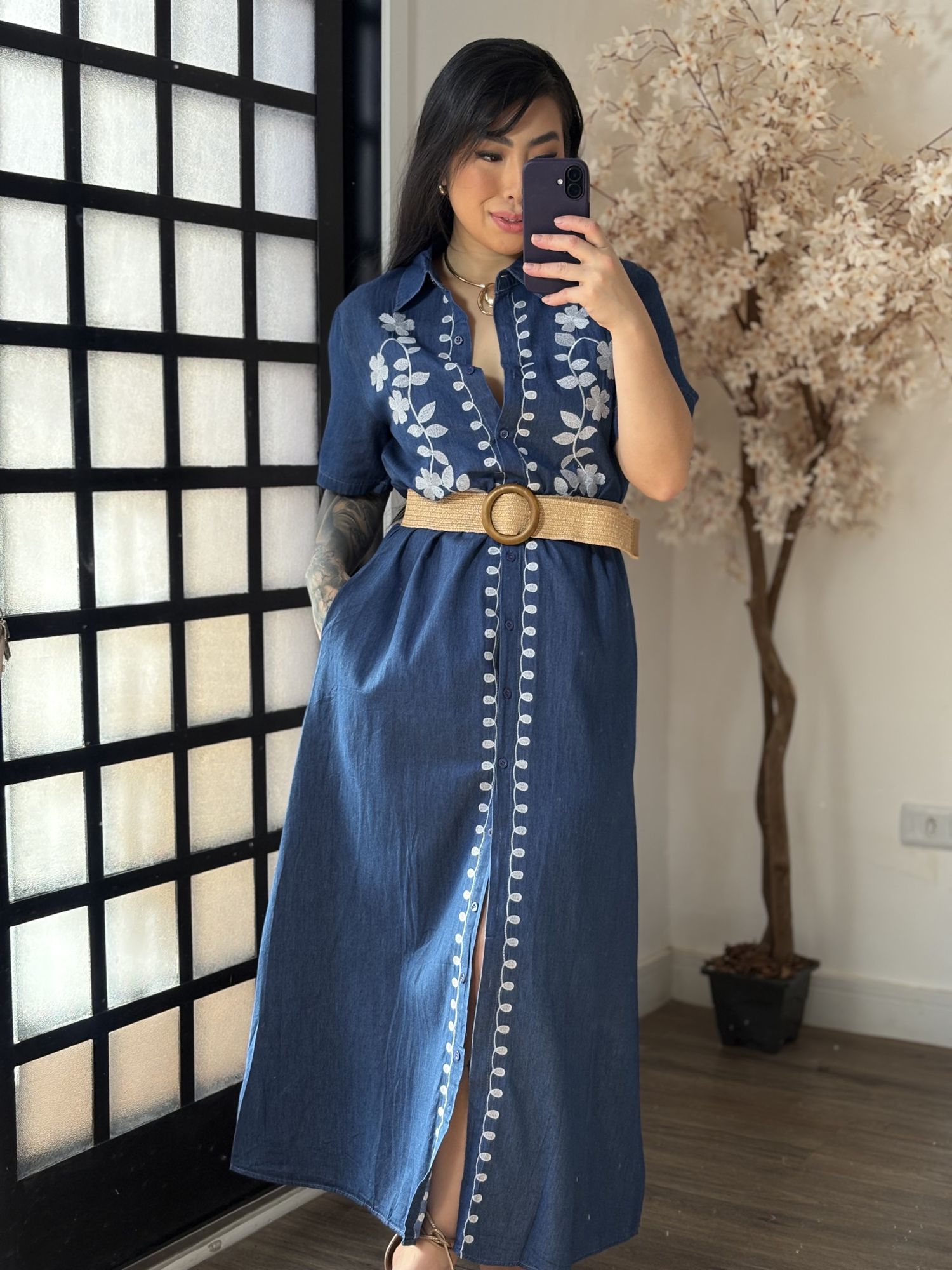 Vestido Jeans Dona Flor 2501 - Azul Claro C028