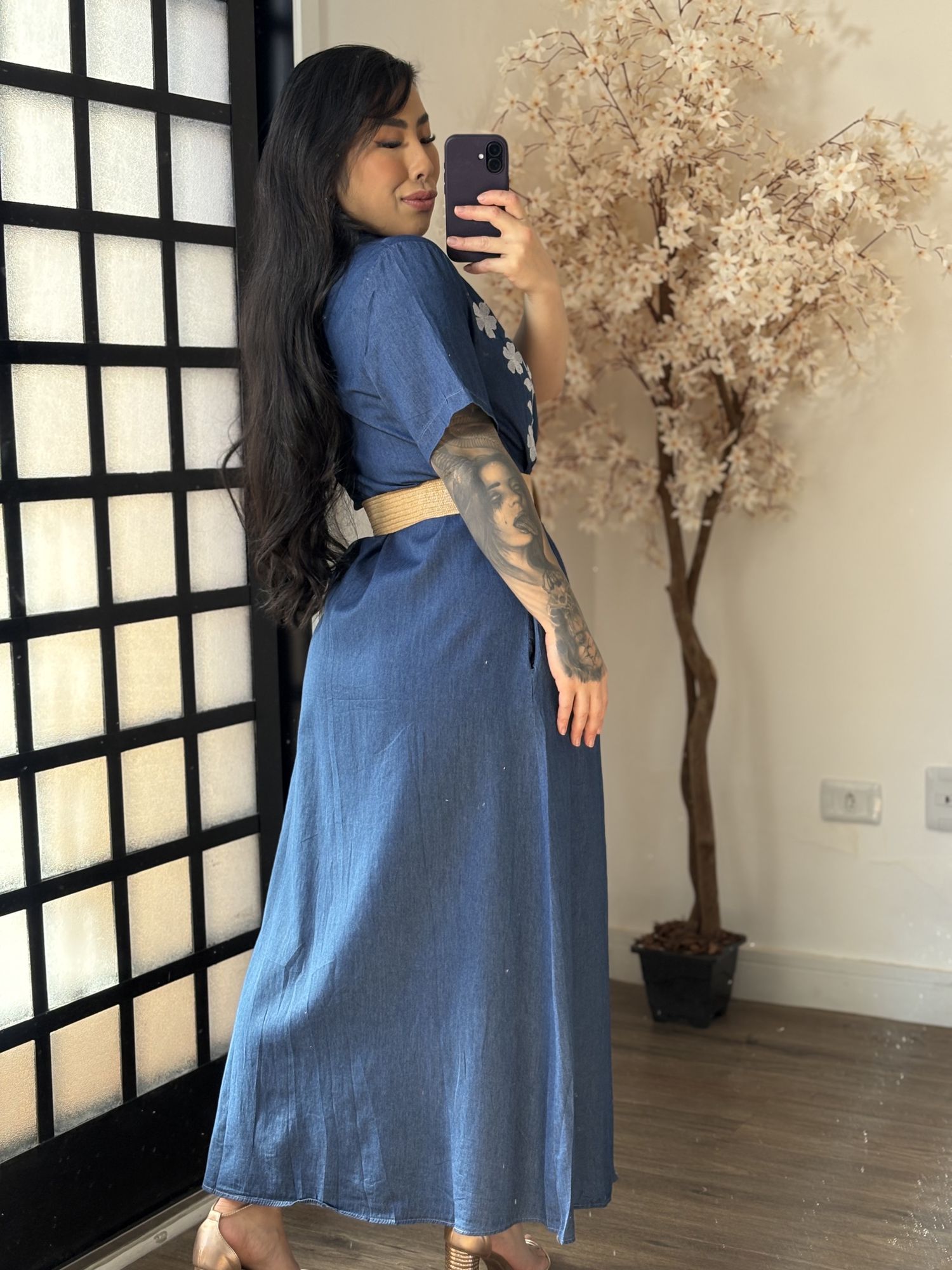 Vestido Jeans Dona Flor 2501 - Azul Claro C028