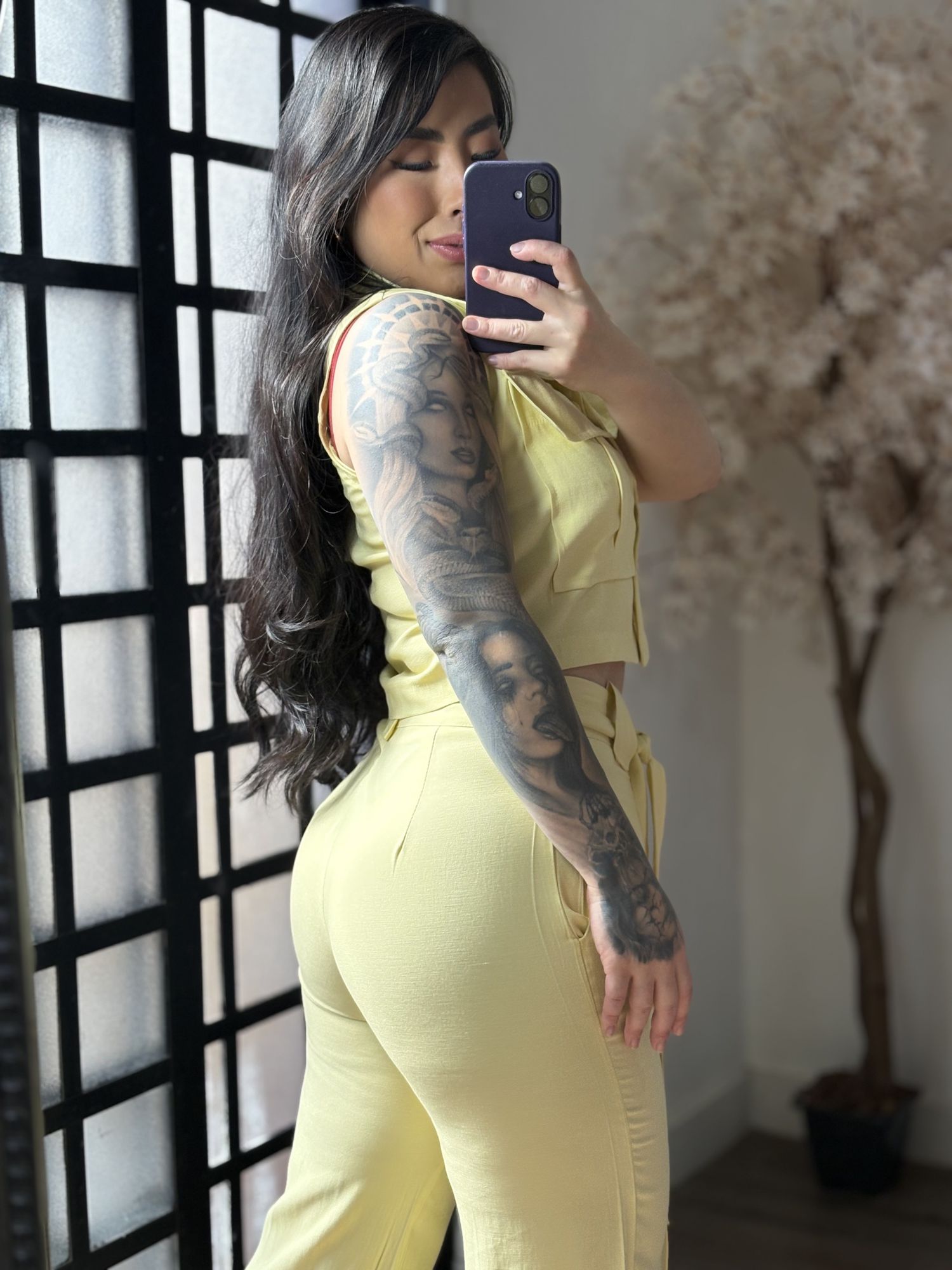 Conjunto Calça Aysha A002 - Amarelo C058