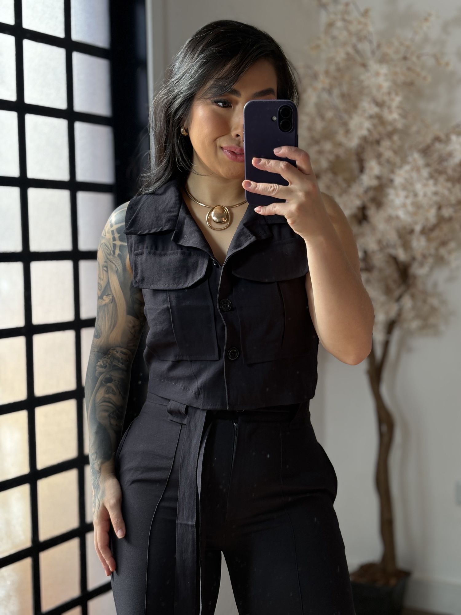 Conjunto Calça Aysha A002 - Preto C058