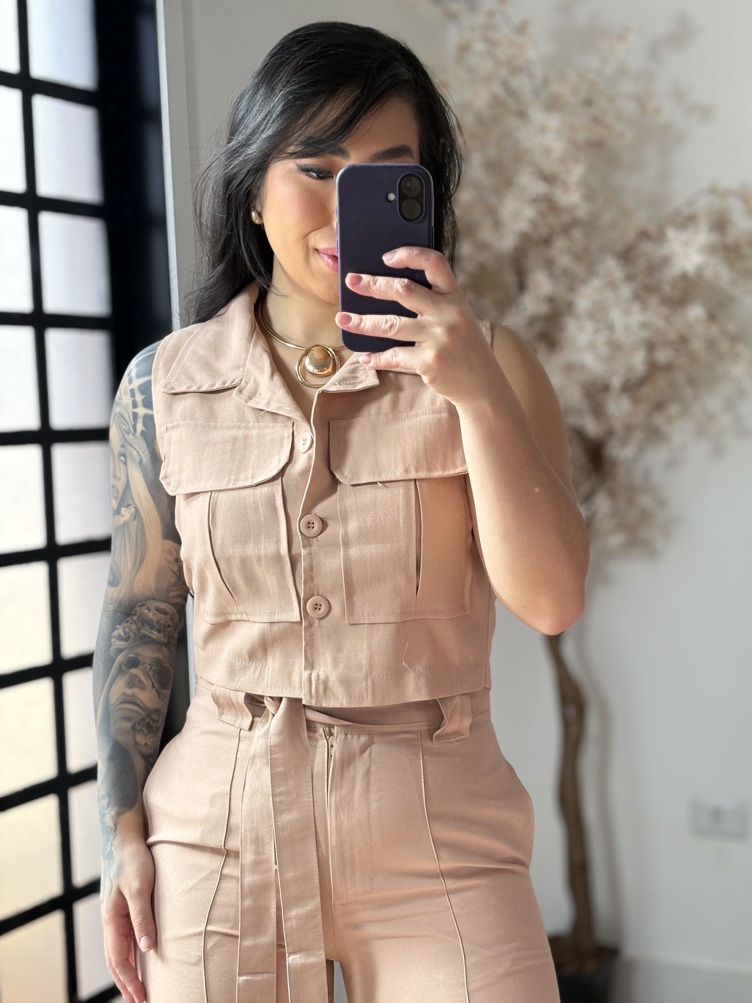 Conjunto Calça Aysha A002 - Nude C058