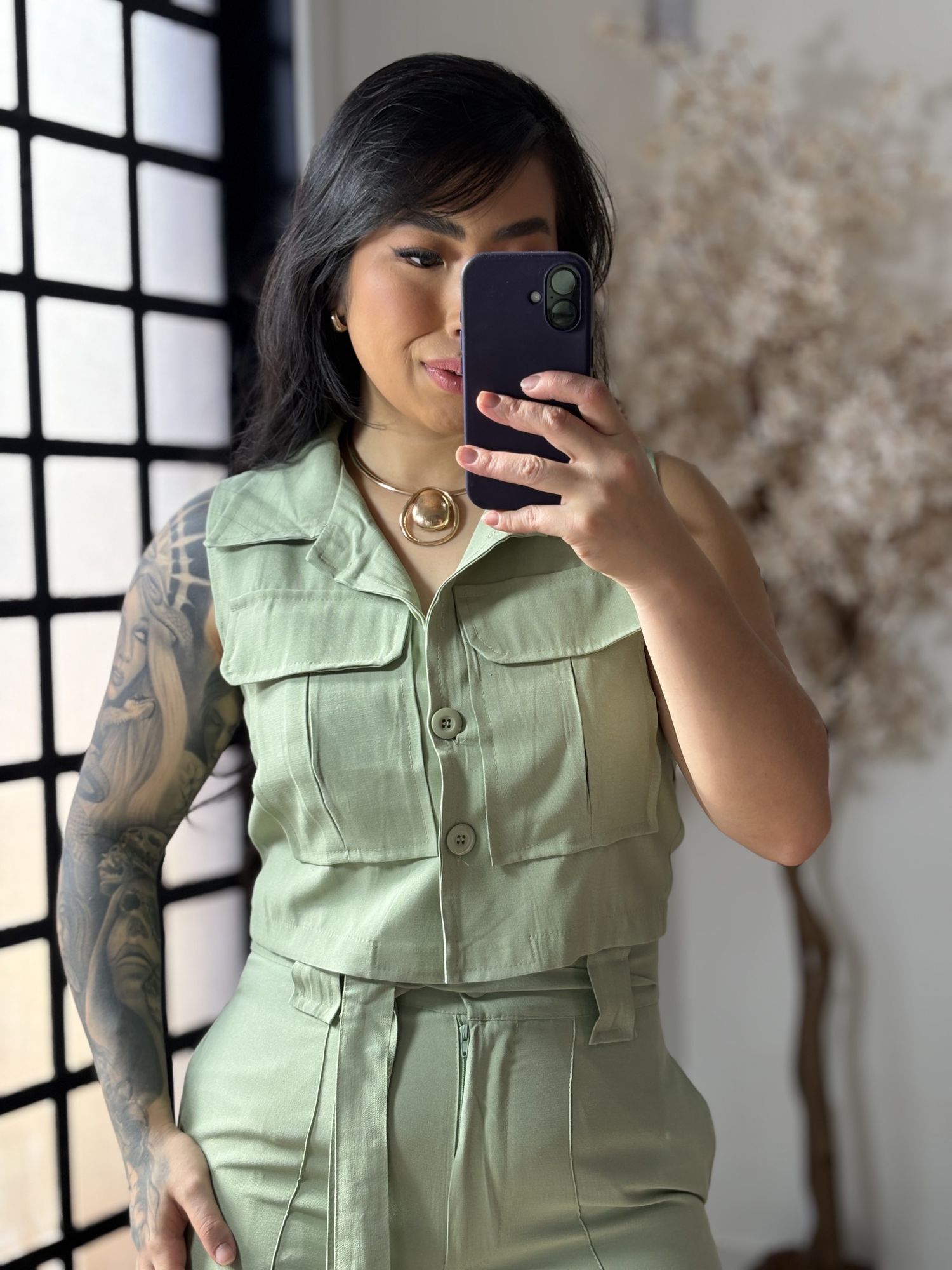 Conjunto Calça Aysha A002 - Verde C058