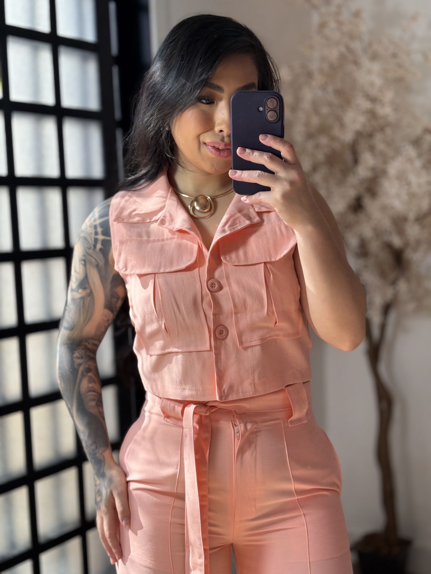 Conjunto Calça Aysha A002 - Salmão C058