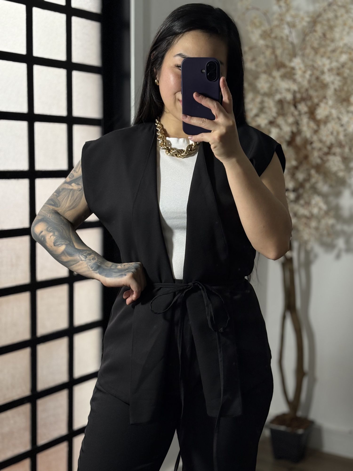 Conjunto Alfaiataria Kimono 61009 - Preto 