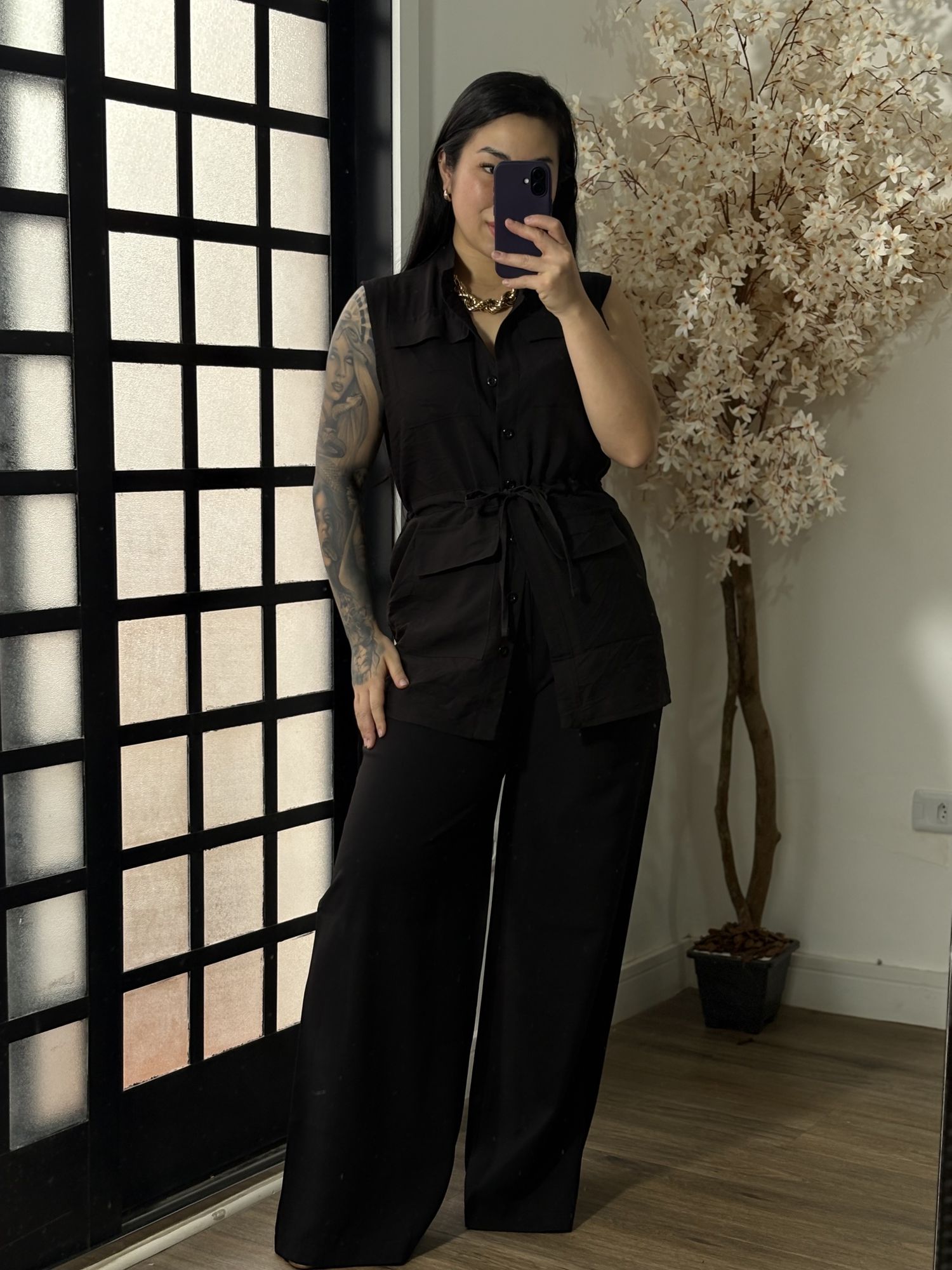 Conjunto Colete 1632 - Preto 