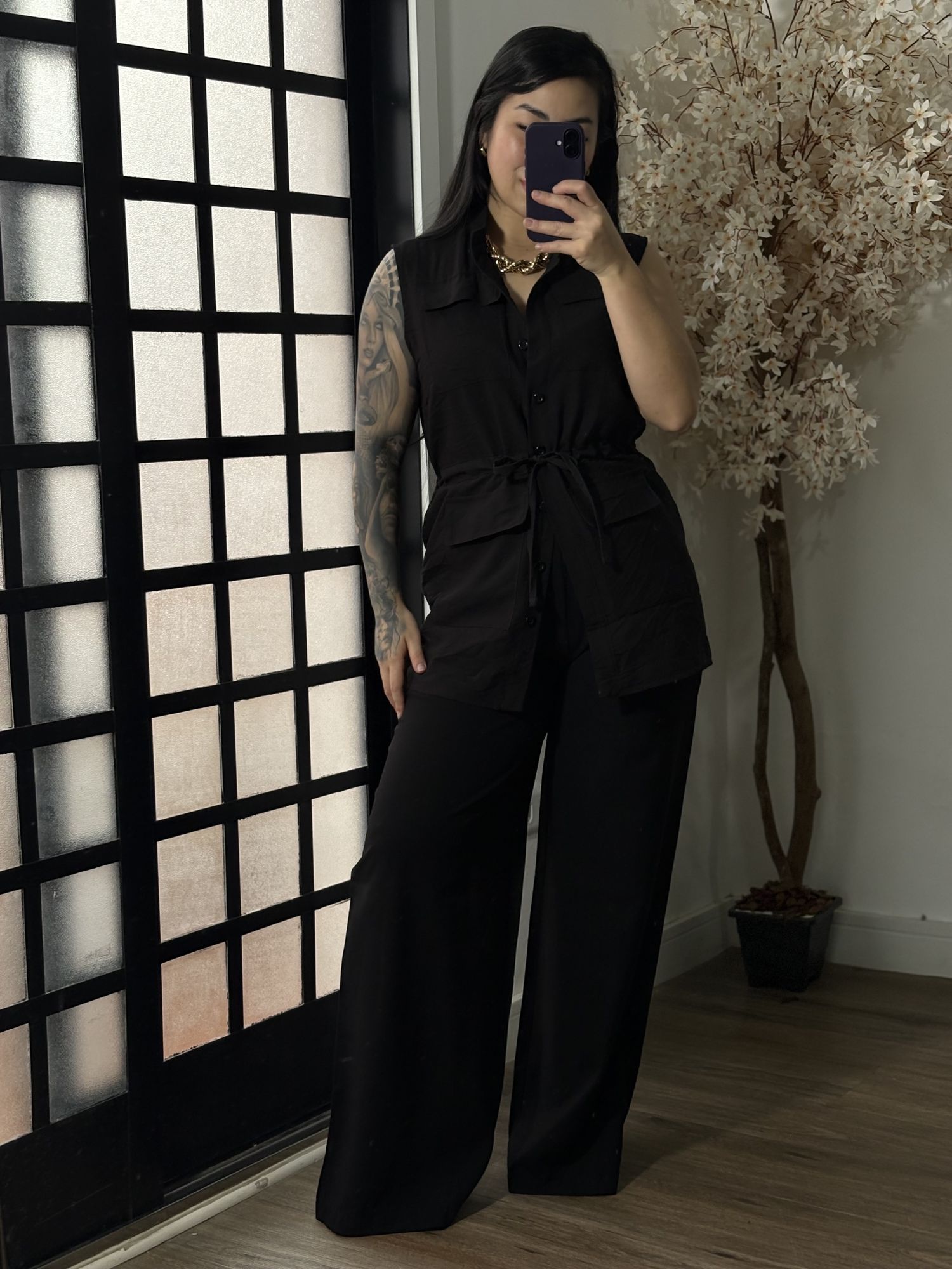 Conjunto Colete 1632 - Preto 