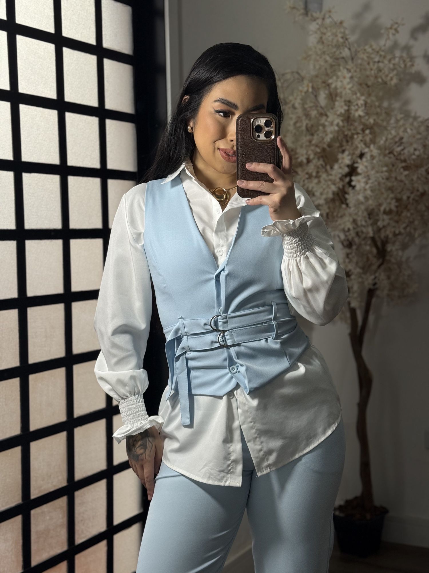 Conjunto Linho Marly 61022 - Azul Claro C025