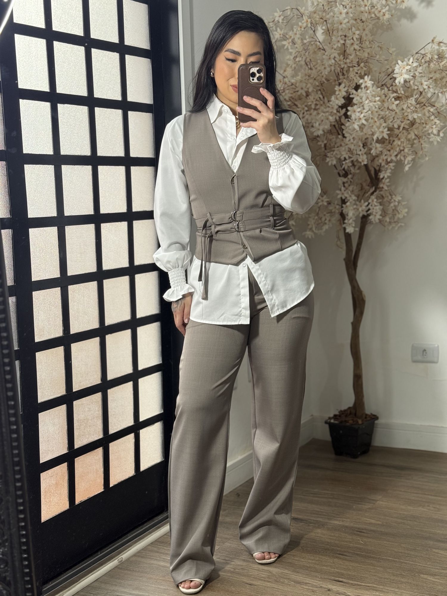 Conjunto Linho Marly 61022 - Cinza C025