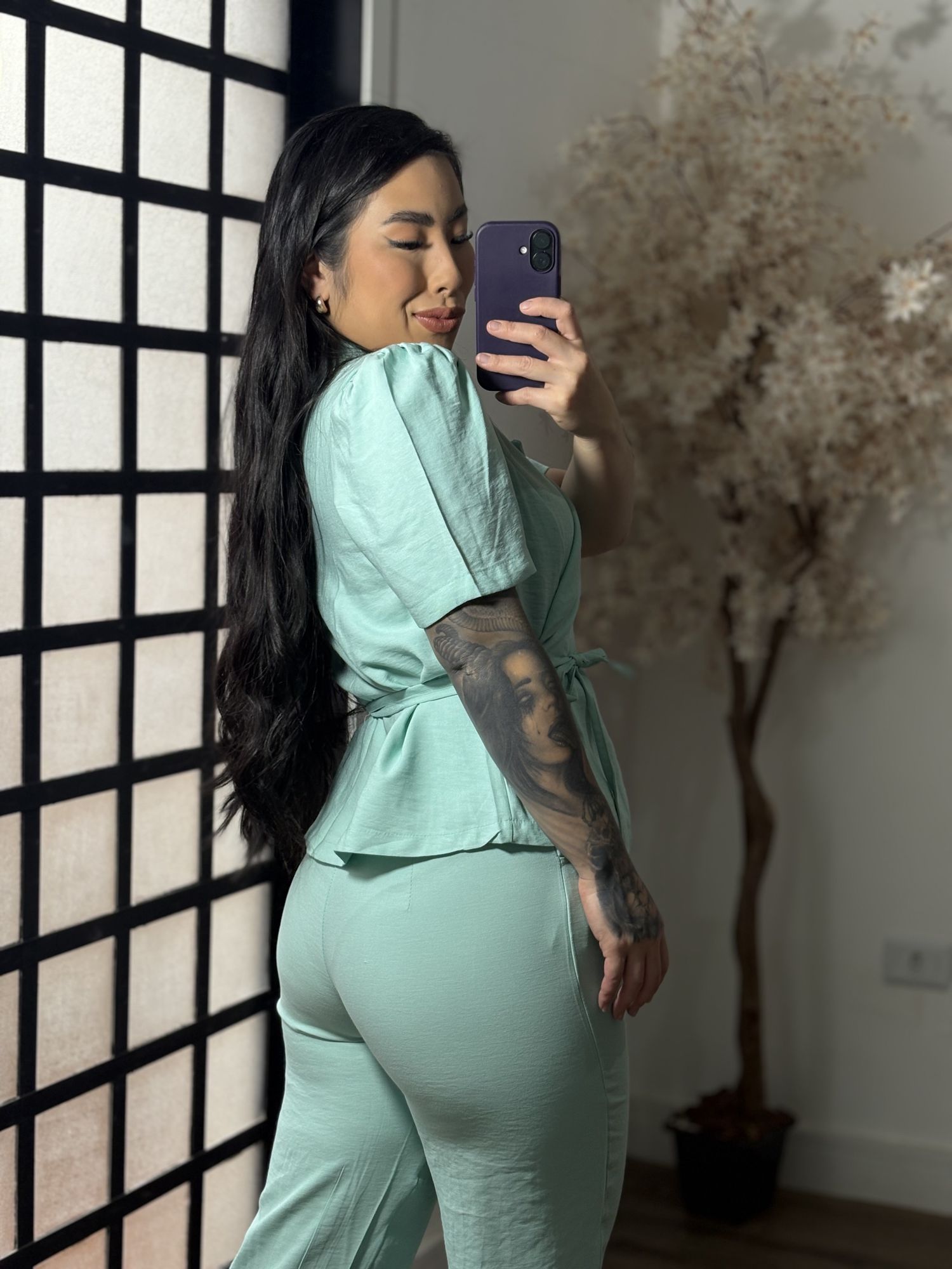 Conjunto Calça Marrant Naomi 1024 - Verde Água C095