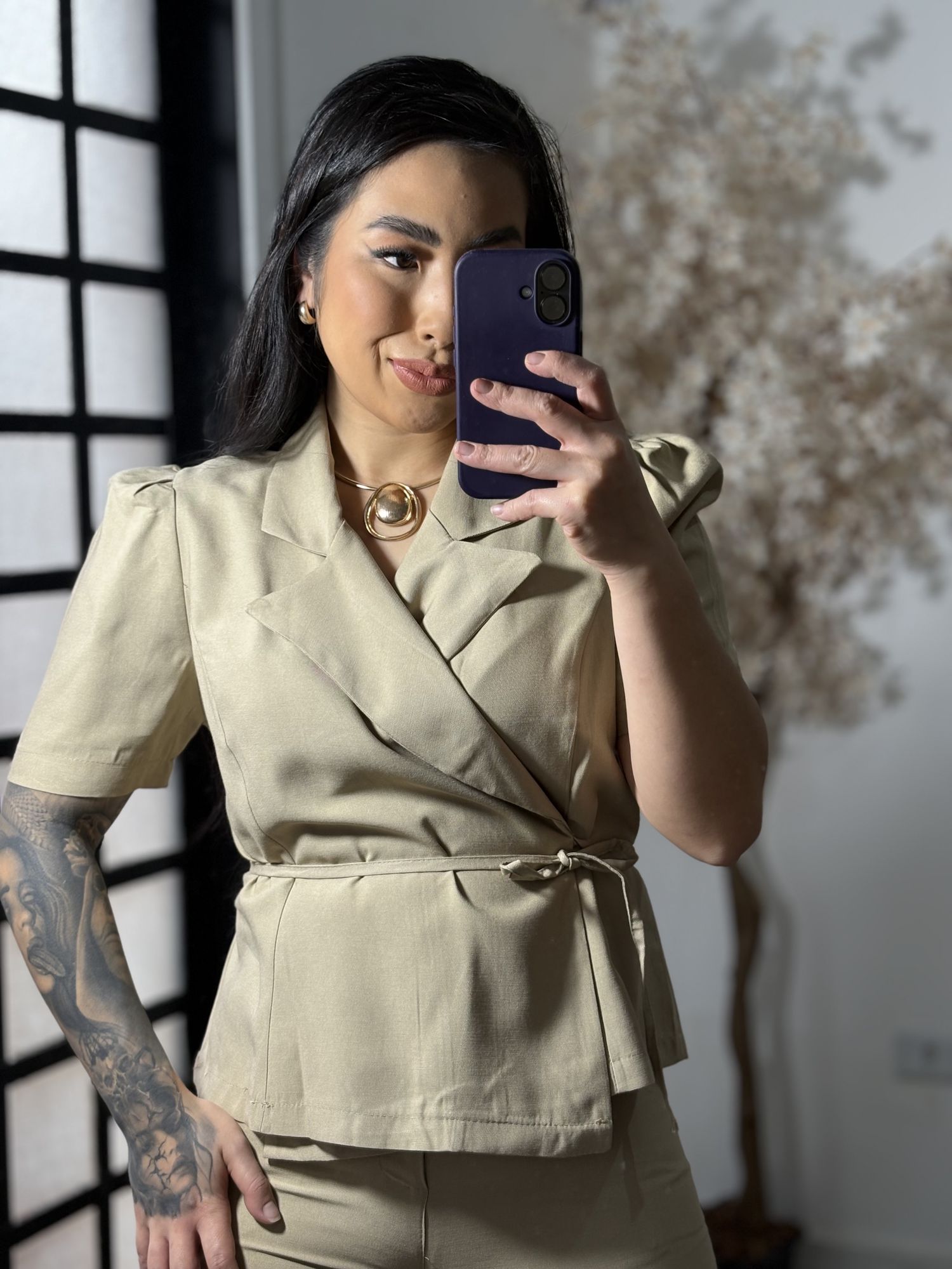 Conjunto Calça Marrant Naomi 1024 - Bege C096