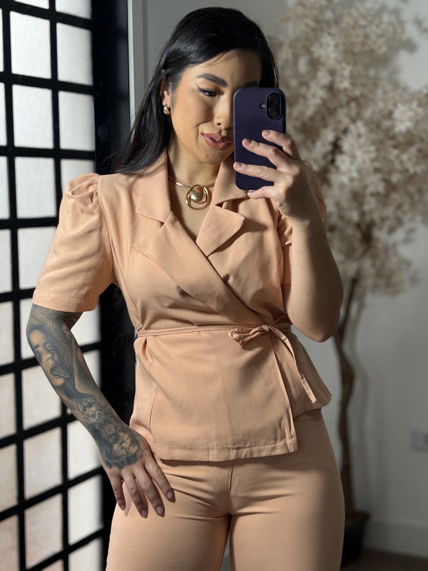 Conjunto Calça Marrant Naomi 1024 - Salmão C095