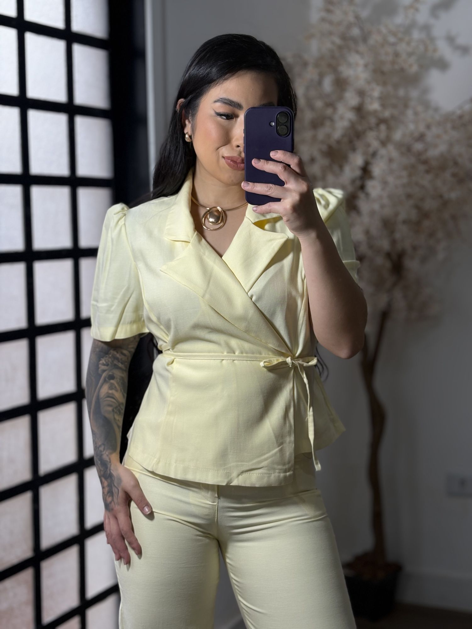 Conjunto Calça Marrant Naomi 1024 - Amarelo C096