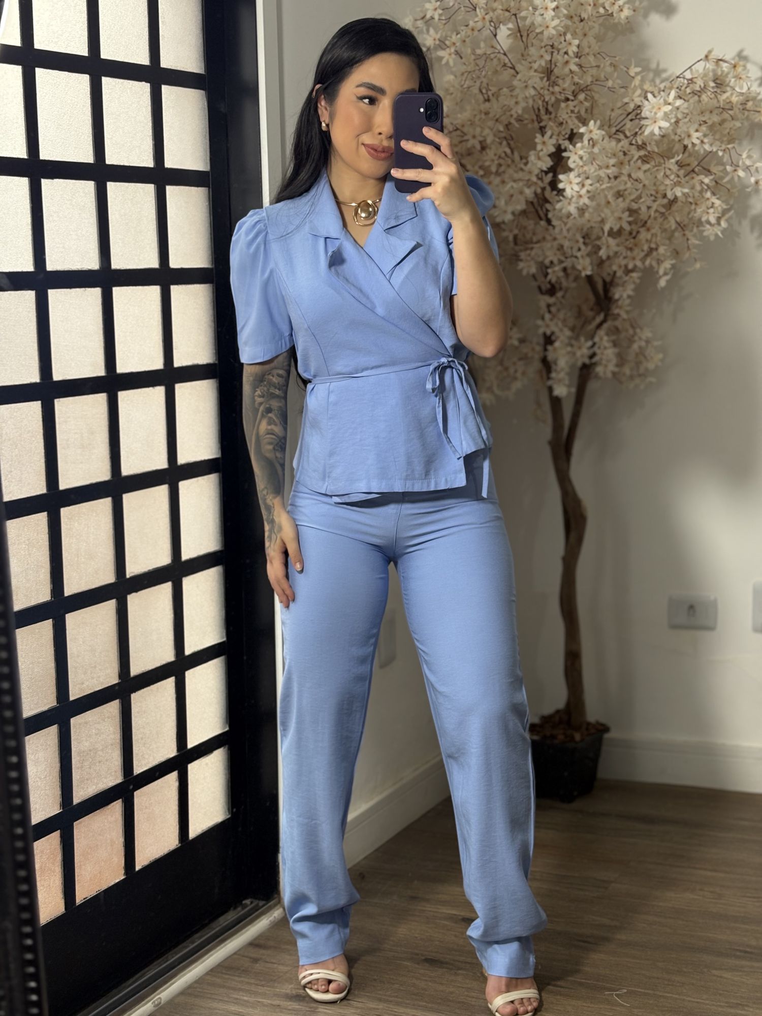 Conjunto Calça Marrant Naomi 1024 - Azul C095