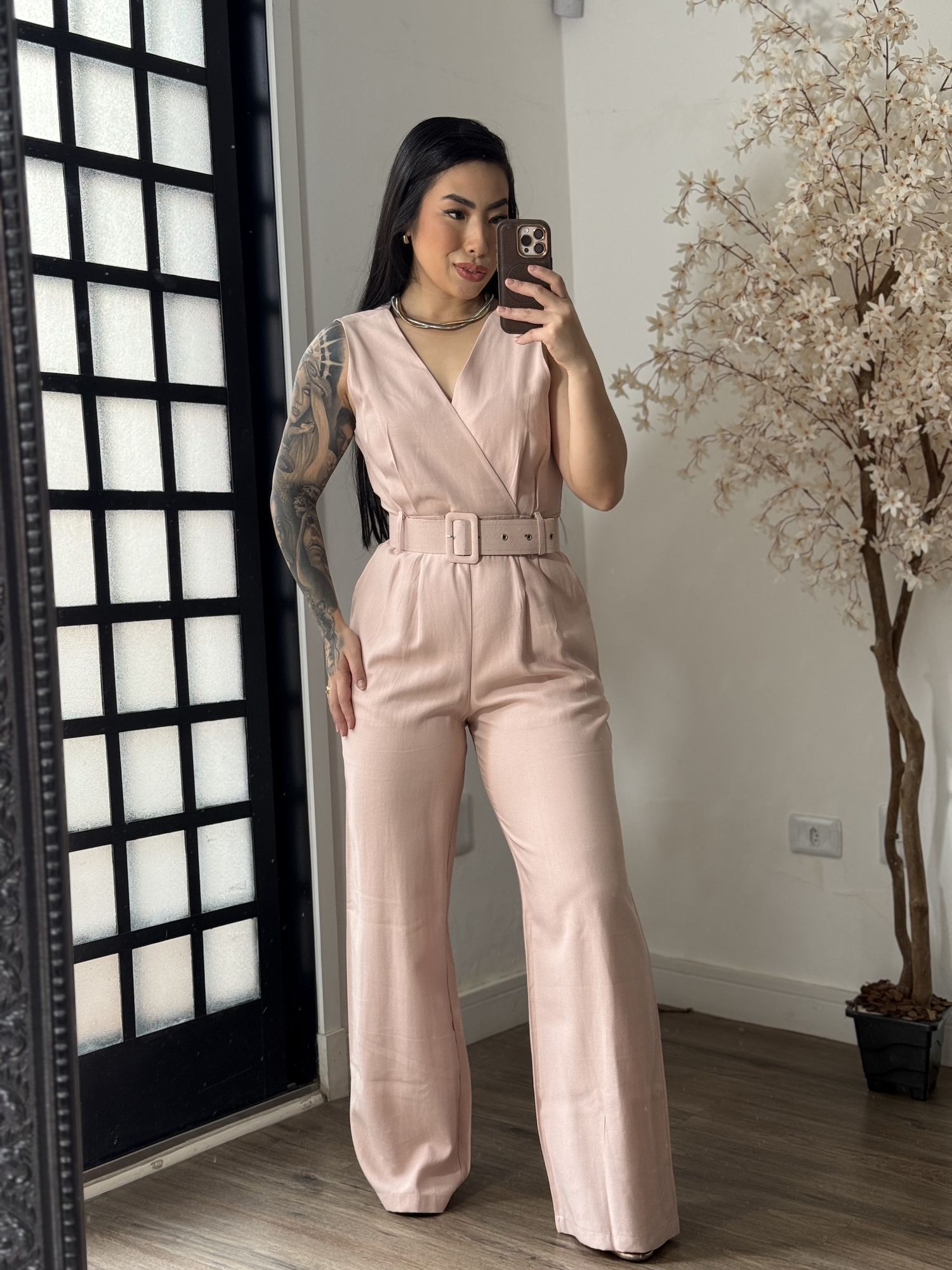 Macacão Longo Marrant Aurora 1008 - Rosa C041