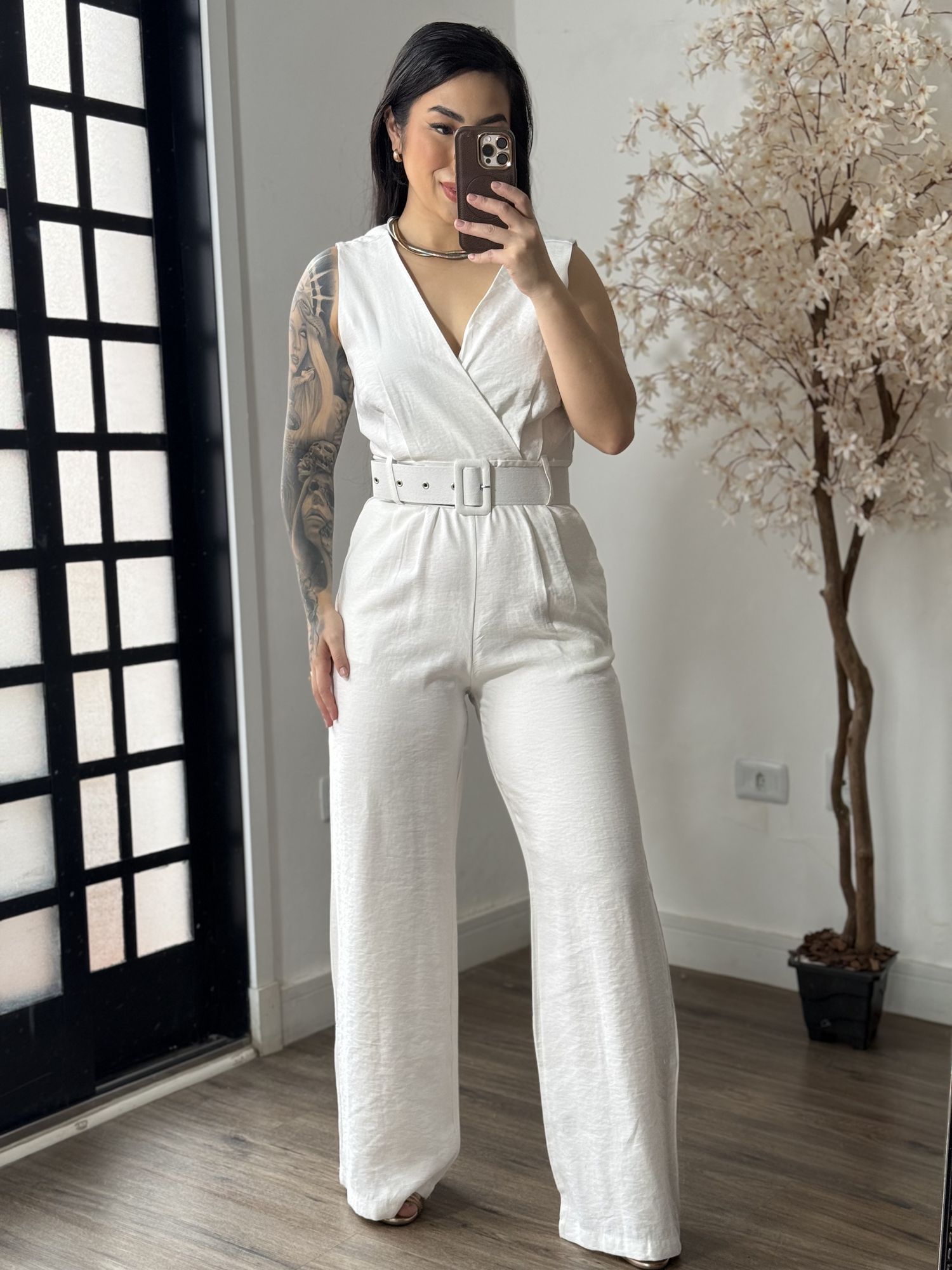 Macacão Longo Marrant Aurora 1008 - Branco C041