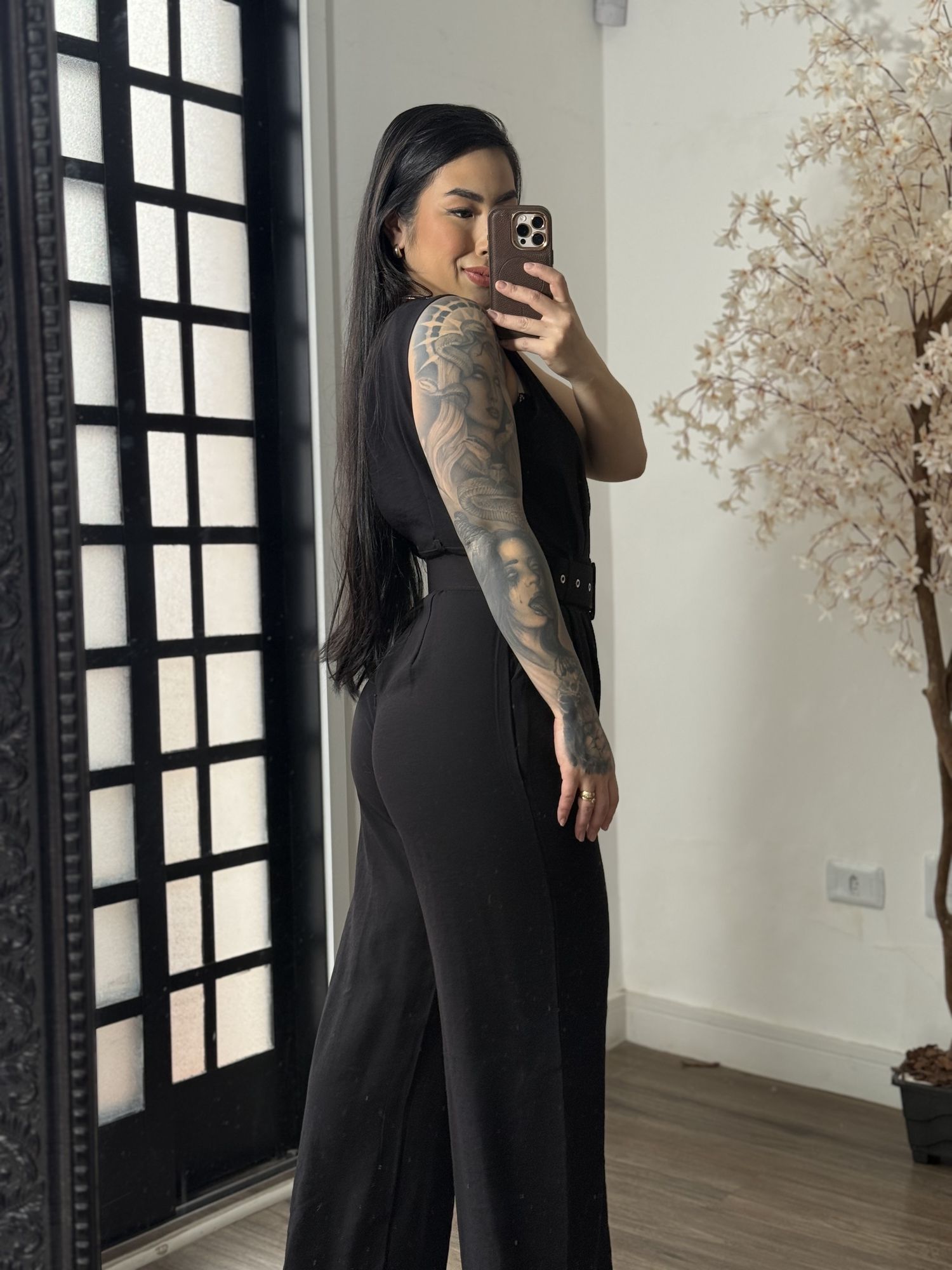 Macacão Longo Marrant Aurora 1008 - Preto C041