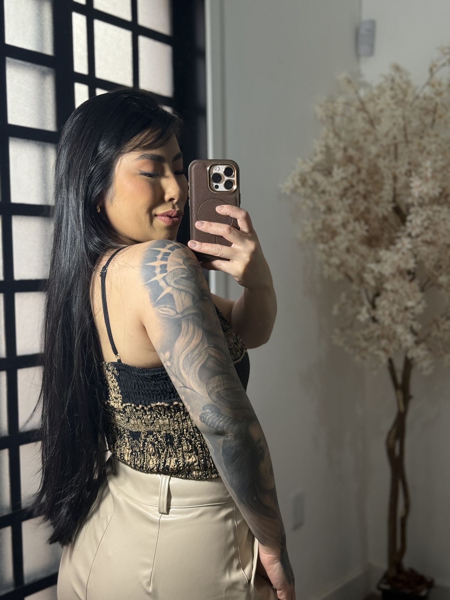 Blusa Regata Estampada 7175 - Preto 