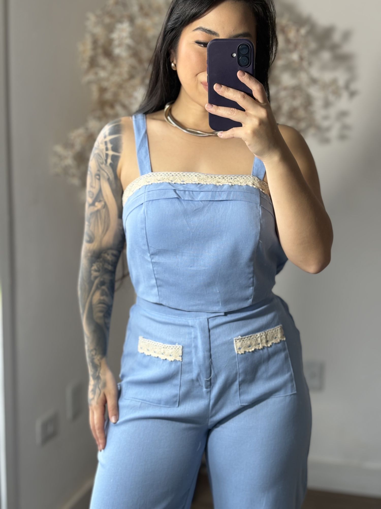 Conjunto Linho Bordado SD1624 - Azul C026