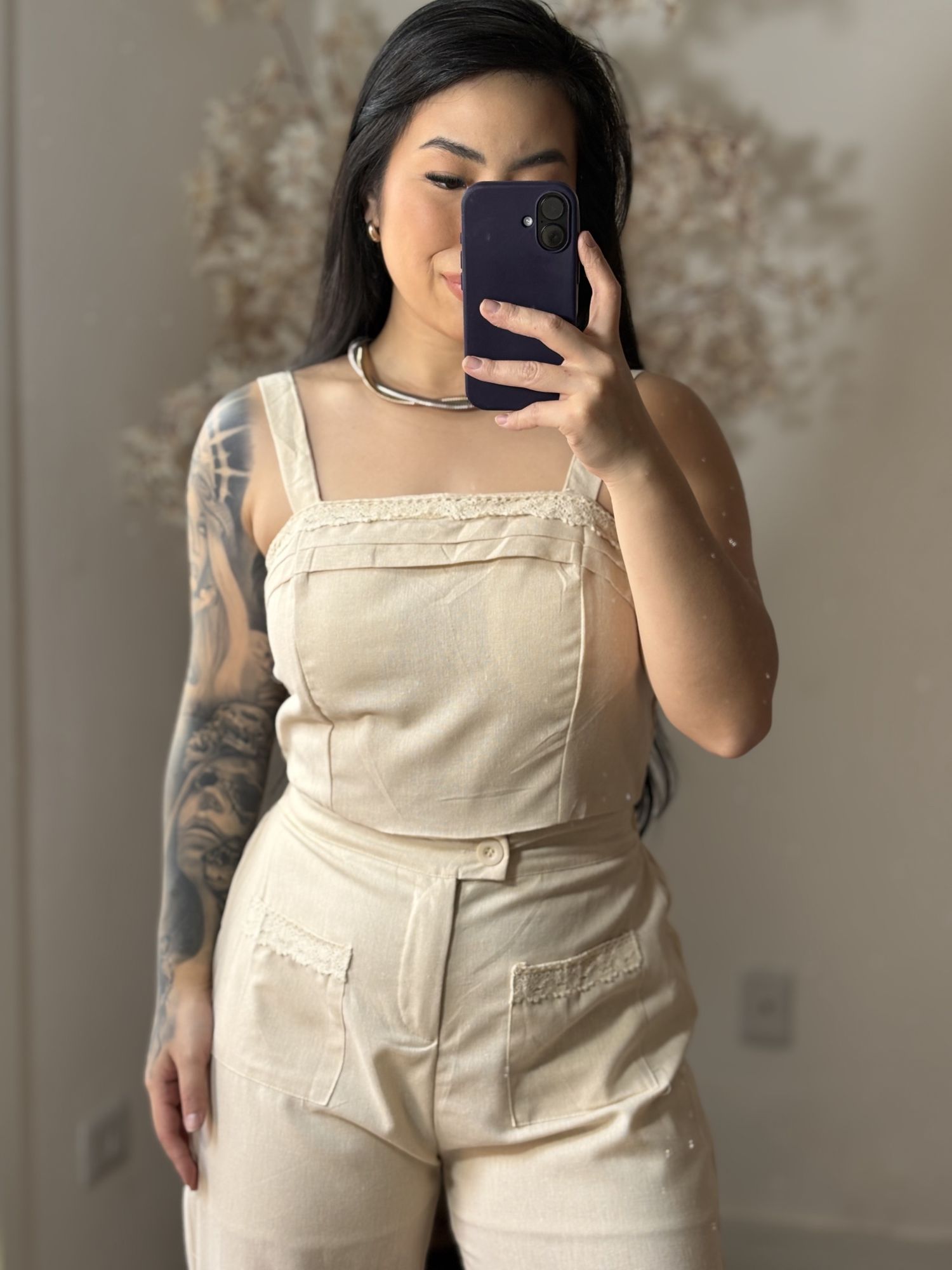 Conjunto Linho Bordado SD1624 - Cru C026