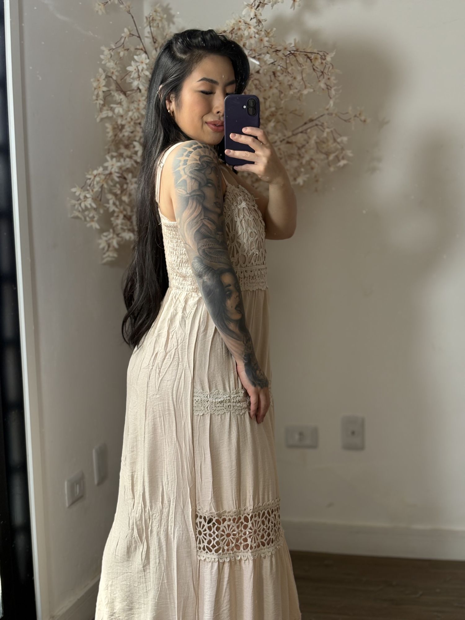 Vestido Bordado Lilla SD1605 - Bege C044