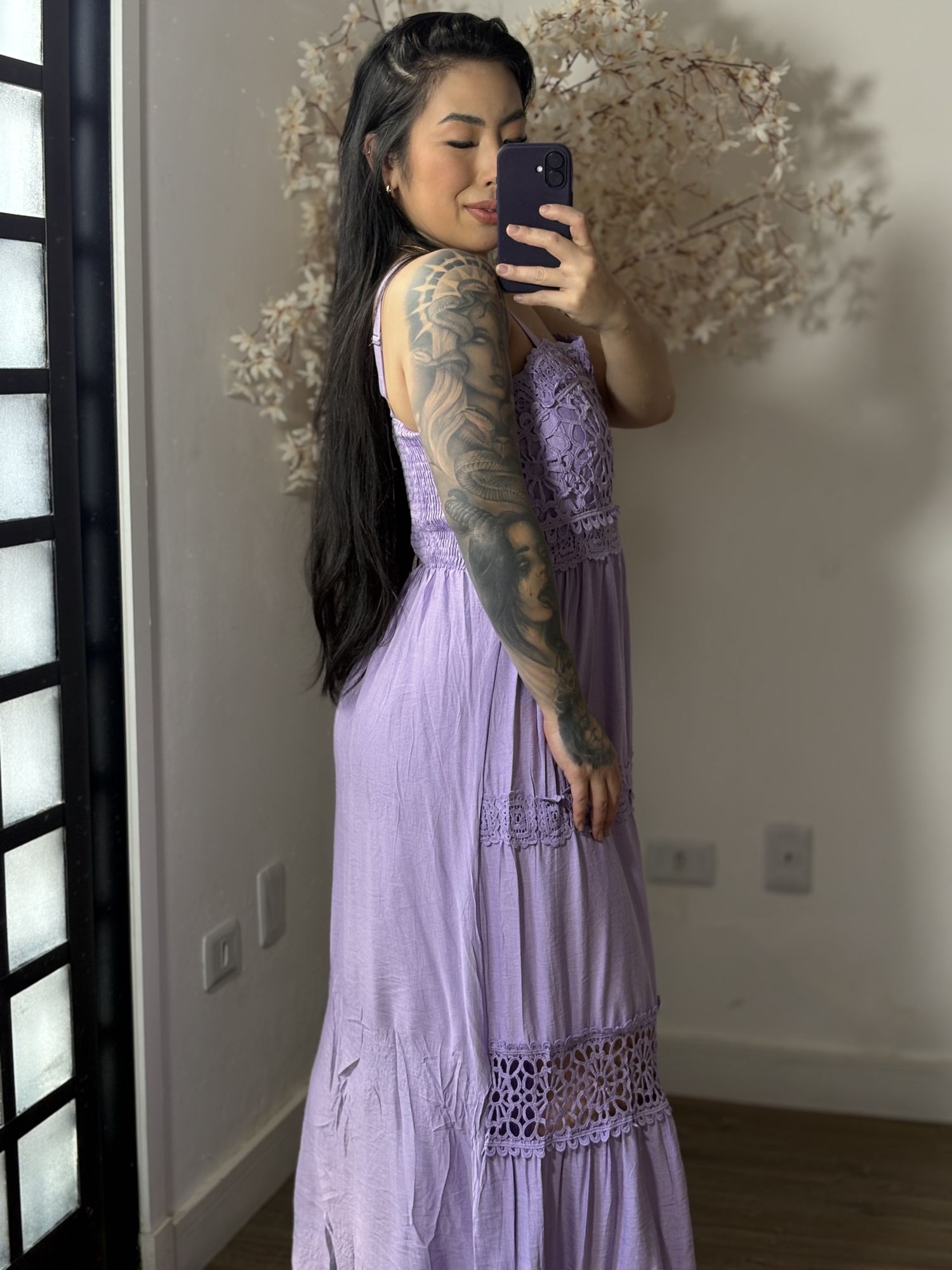 Vestido Bordado Lilla SD1605 - Lilás C044