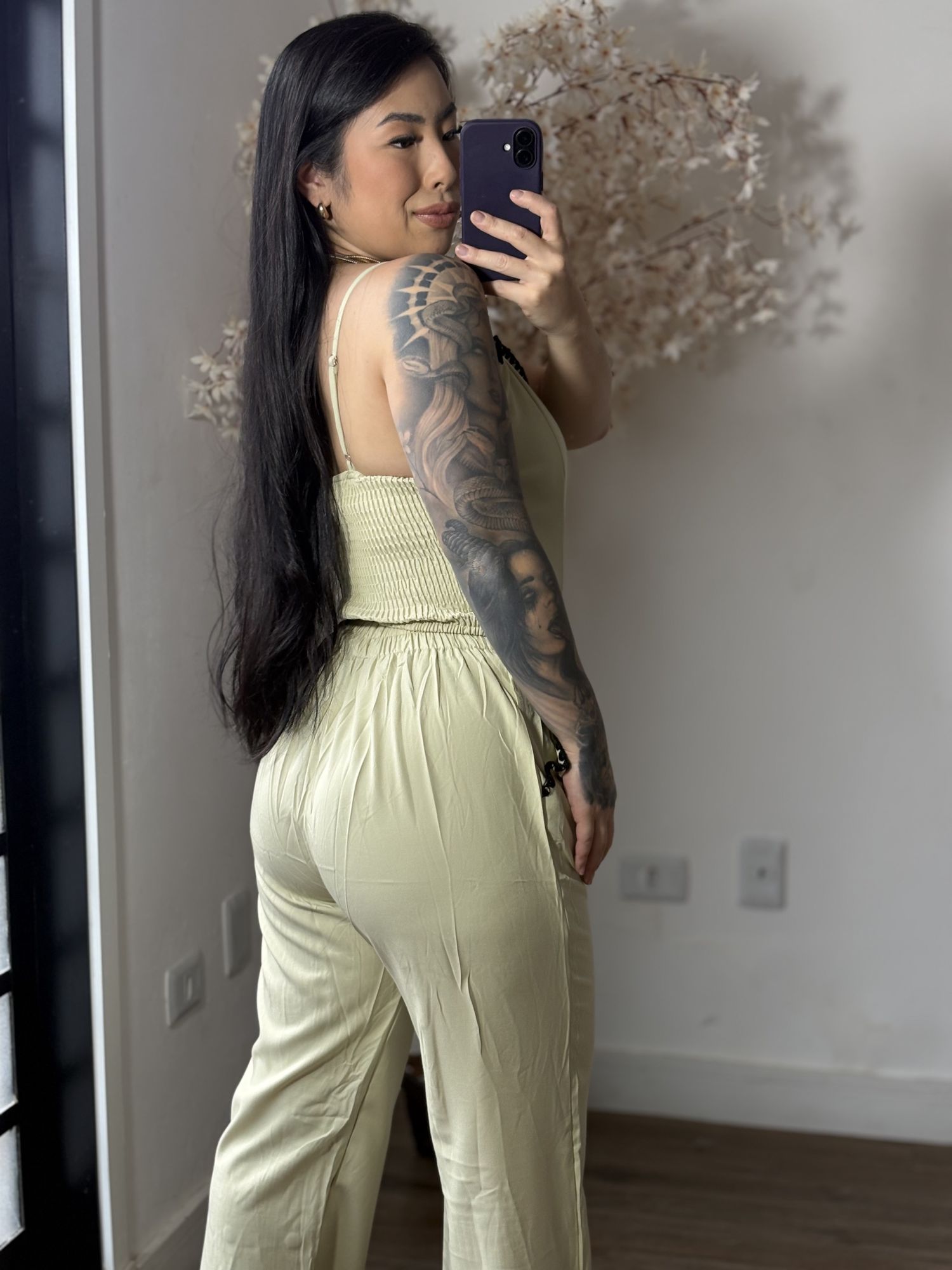 Conjunto Calça Bordado Mel SD1631 - Verde C037