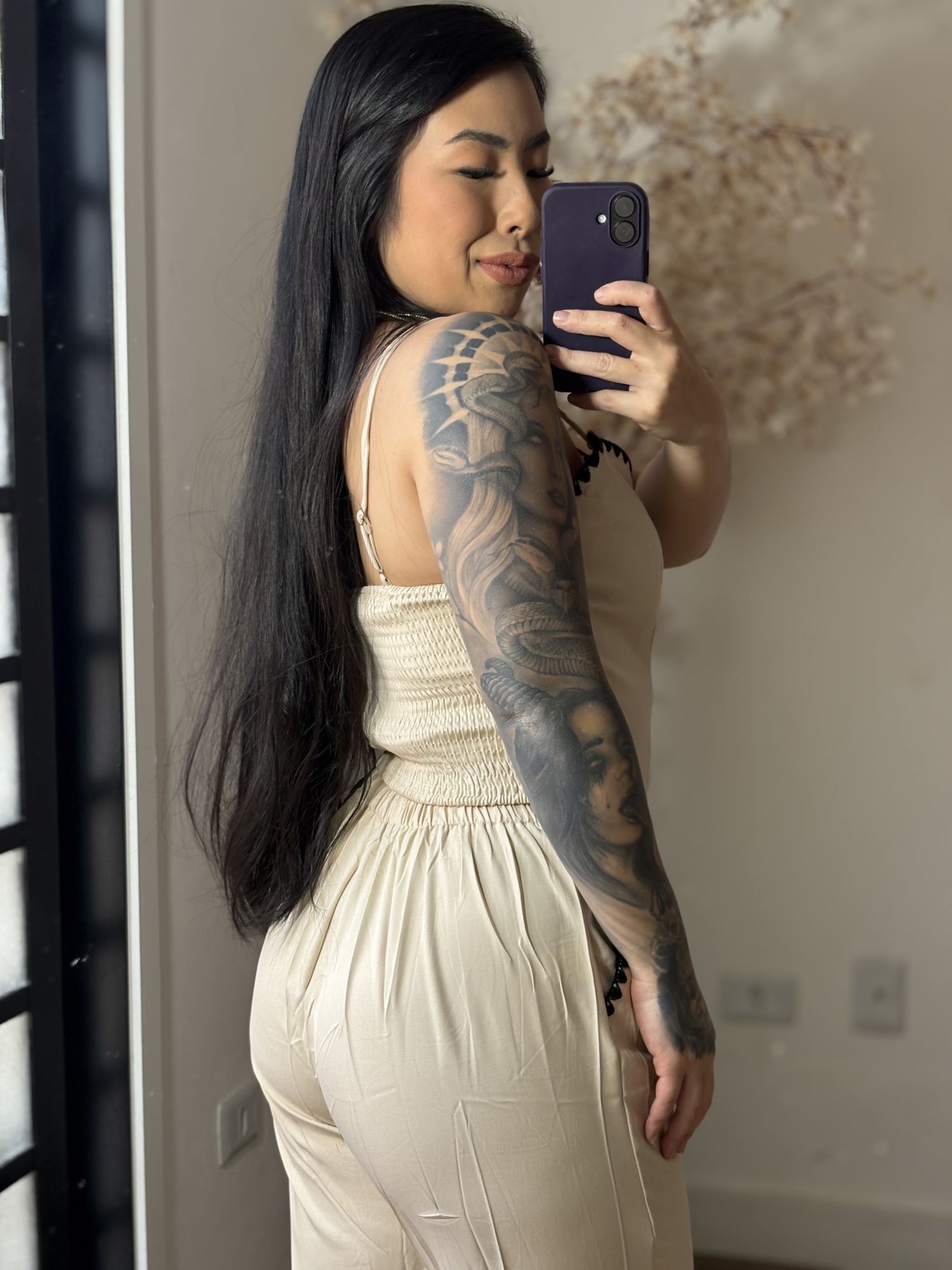 Conjunto Calça Bordado Mel SD1631 - Creme C037