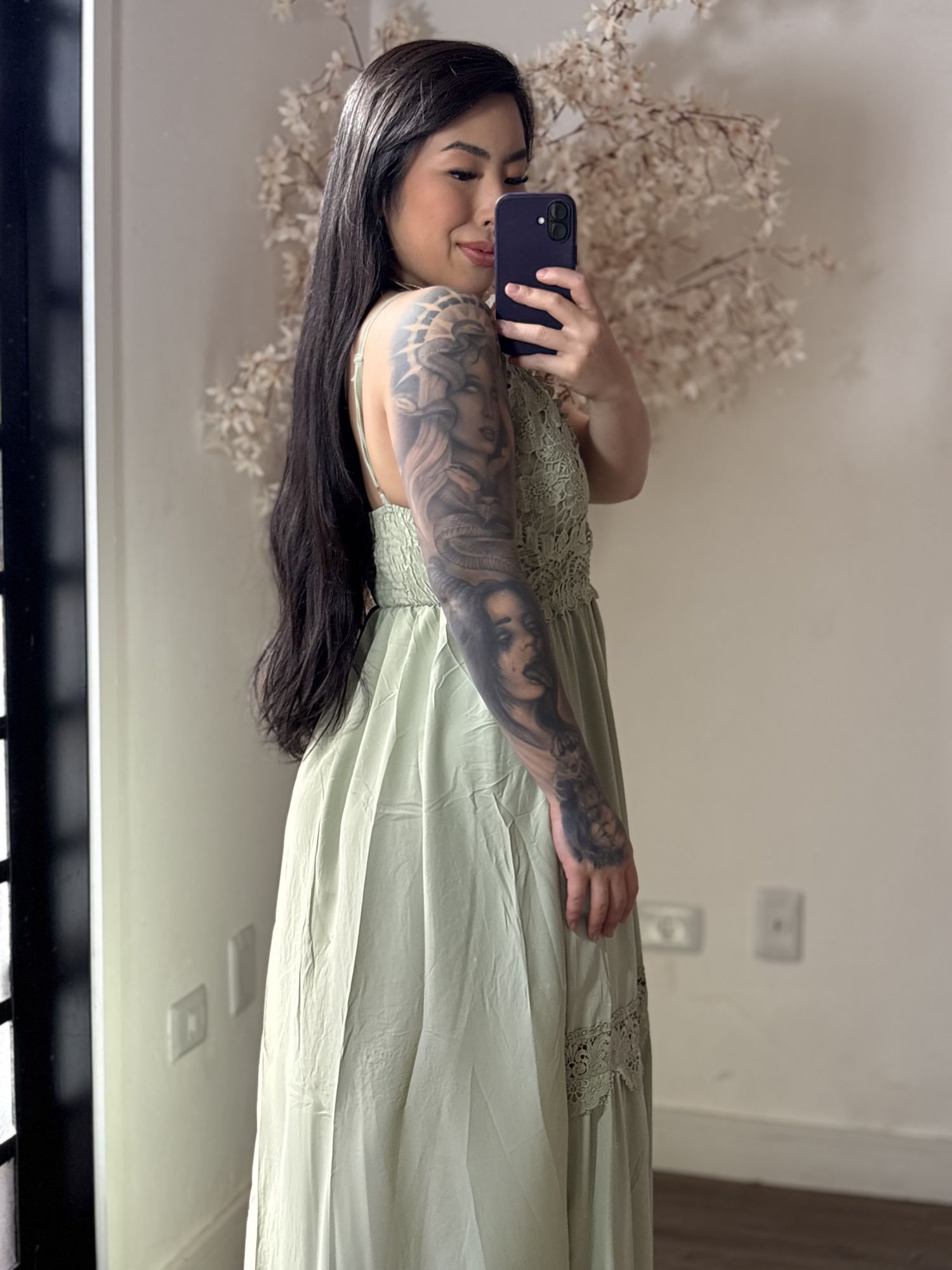 Vestido Bordado Maelle SD1625 - Verde Claro C043