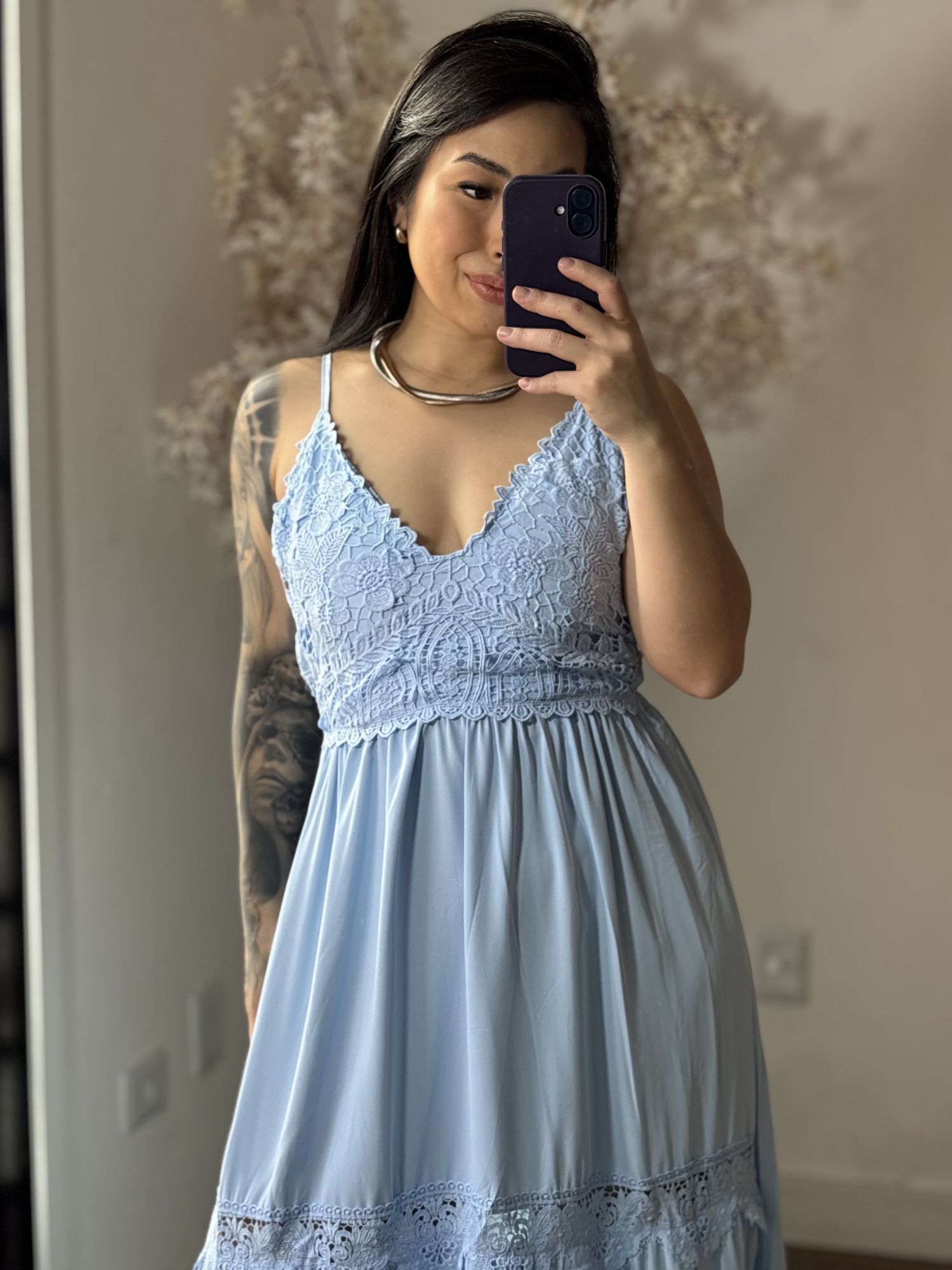 Vestido Bordado Maelle SD1625 - Azul C043