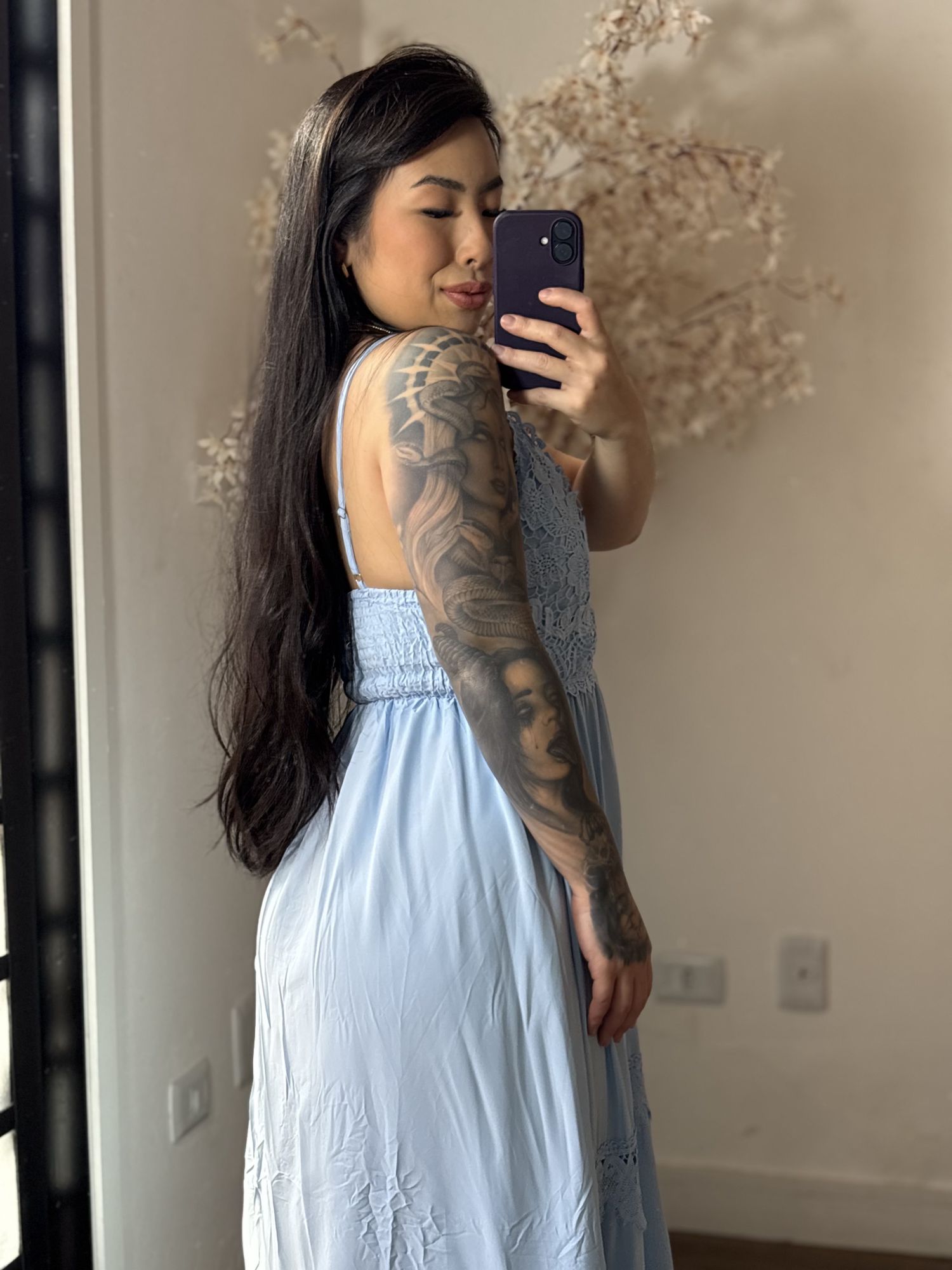 Vestido Bordado Maelle SD1625 - Azul C043