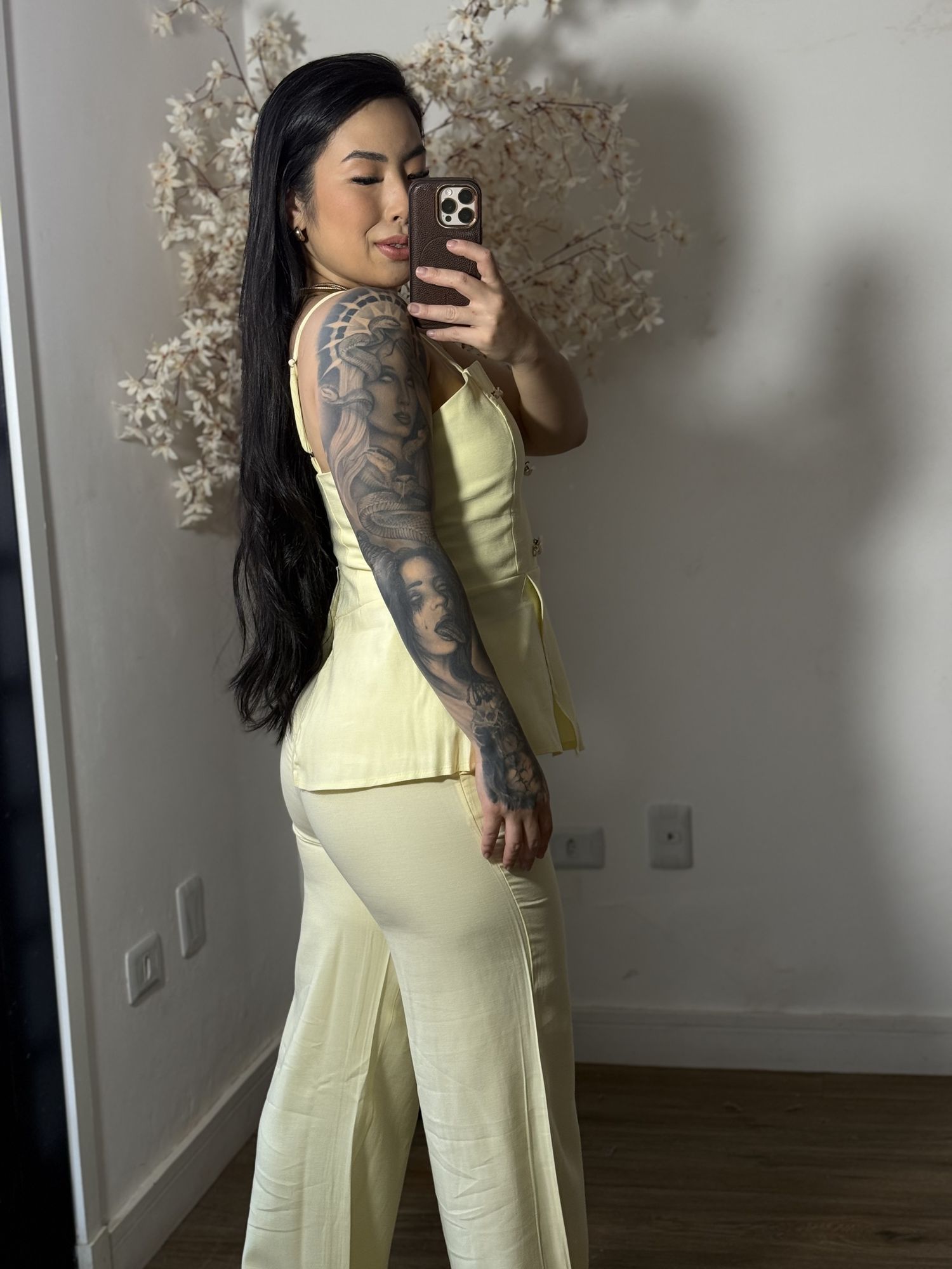 Conjunto Calça Tyna 1023 - Amarelo Manteiga C030