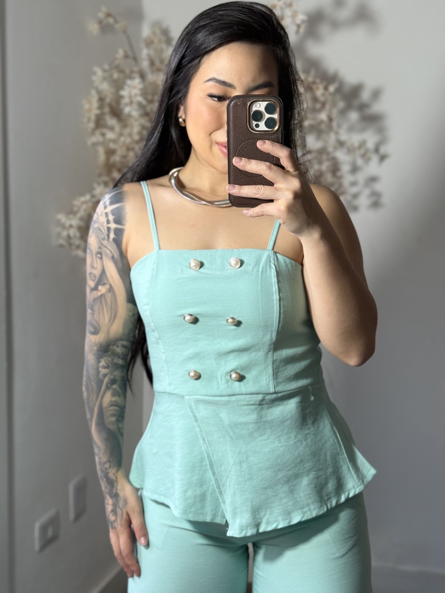 Conjunto Calça Tyna 1023 - Verde Agua C030