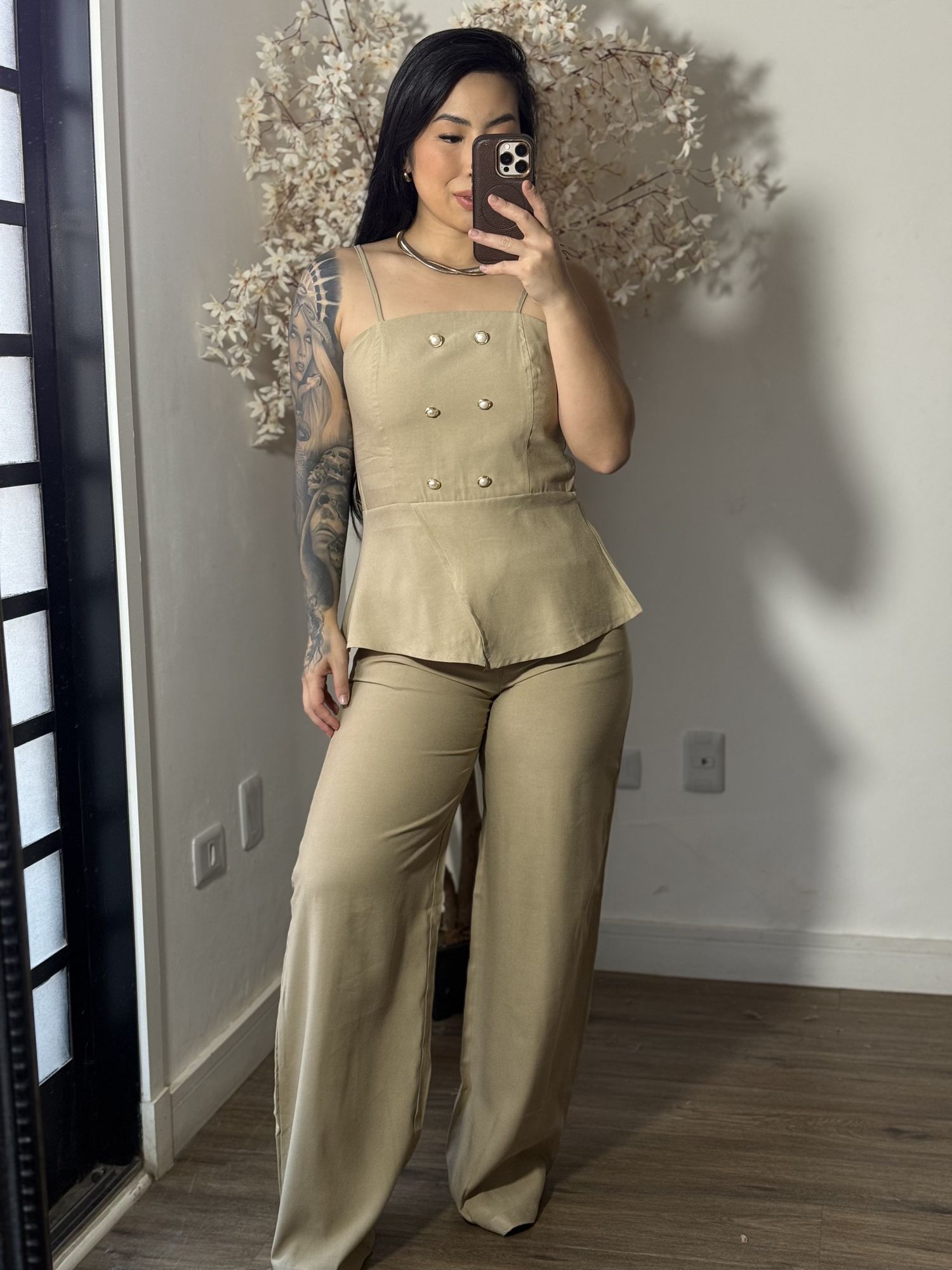 Conjunto Calça Tyna 1023 - Bege C030