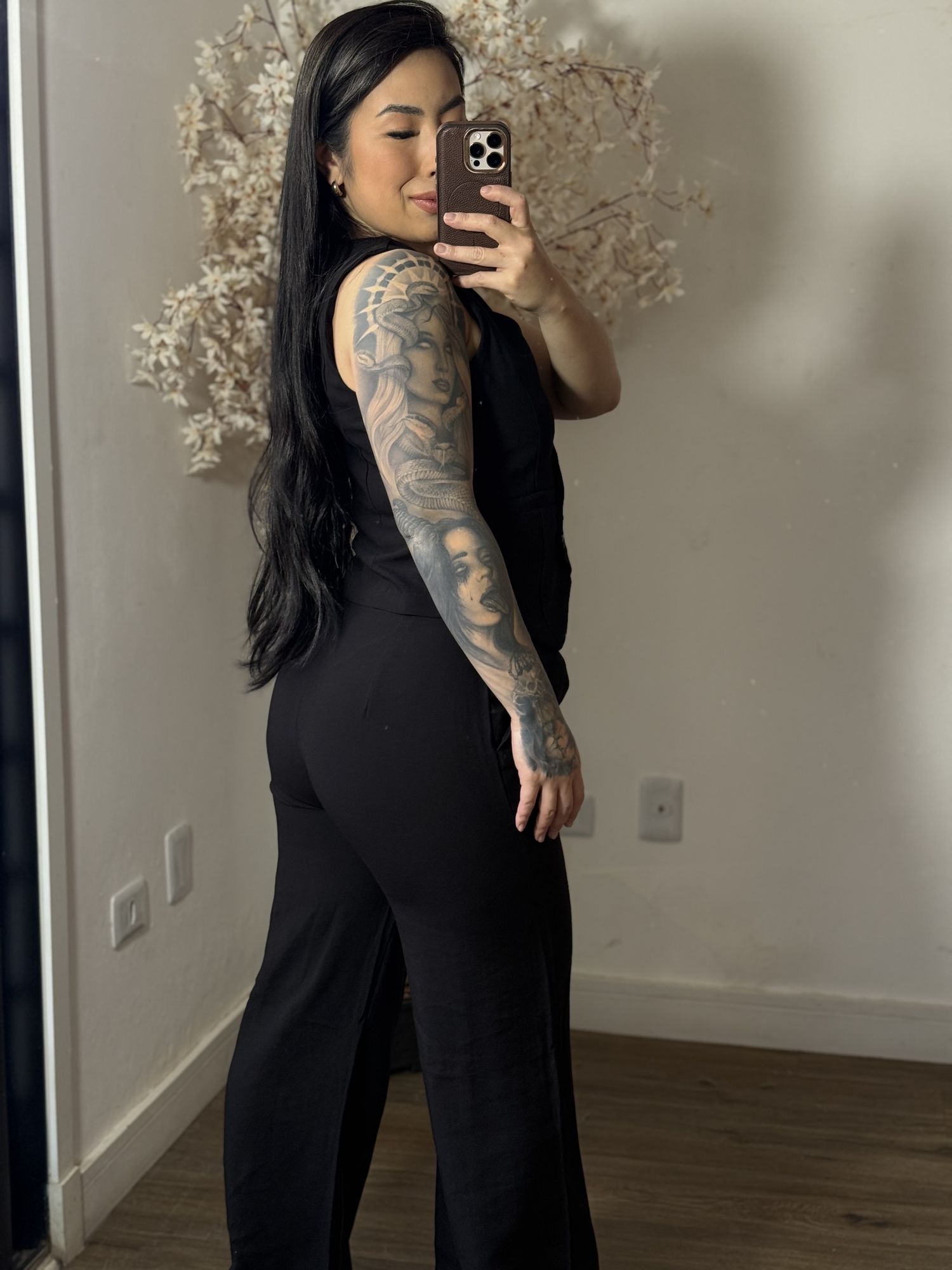 Conjunto Calça com Colete Allany 0002 - Preto C029