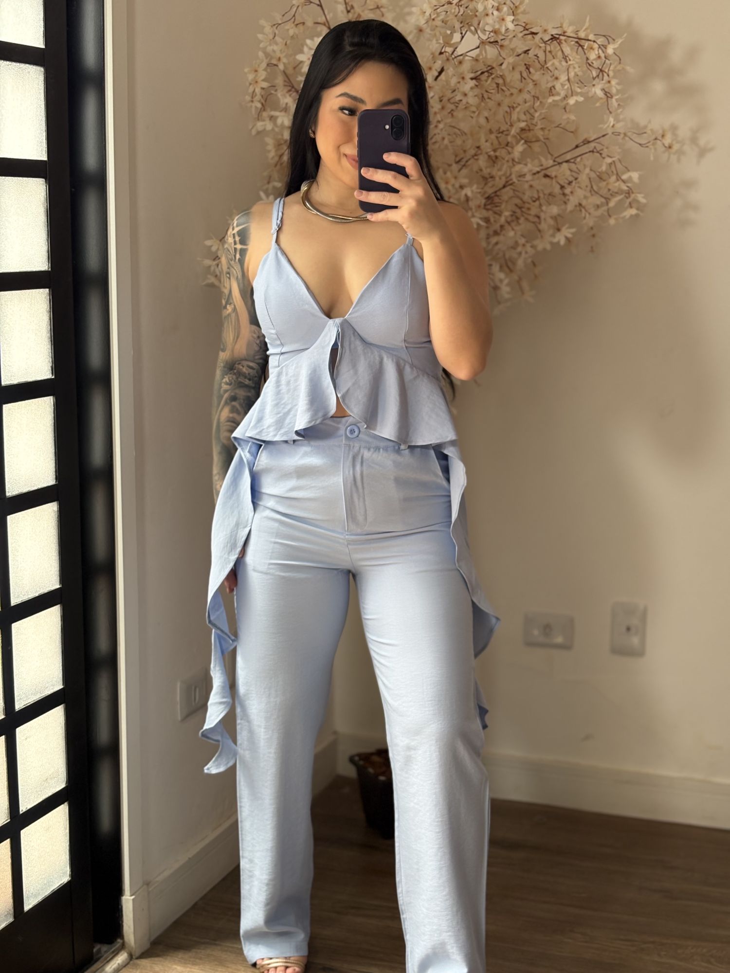 Conjunto Calça Roseli 366- Azul 