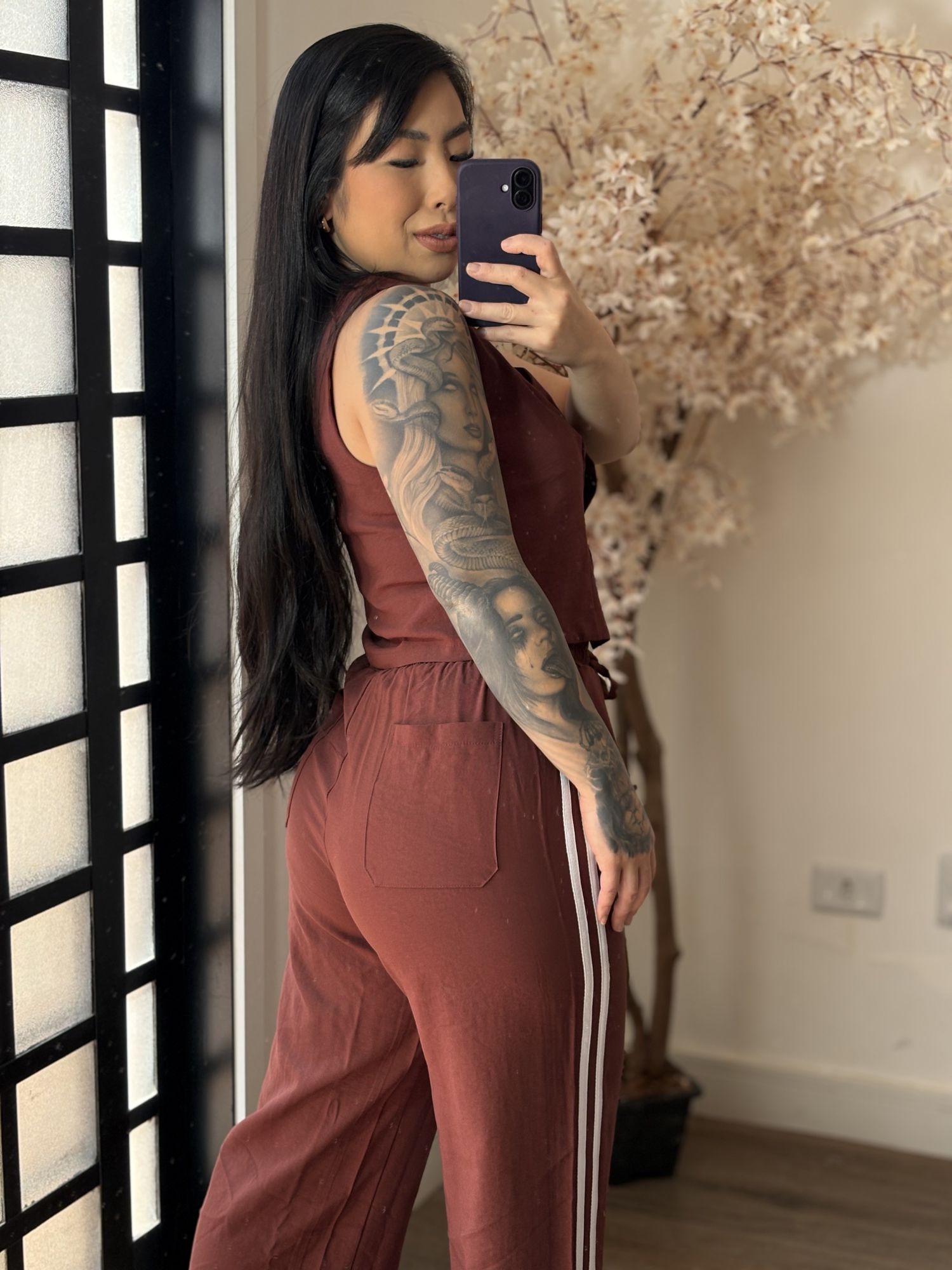 Conjunto duas listras Rosana 1500 - Marrom Escuro 