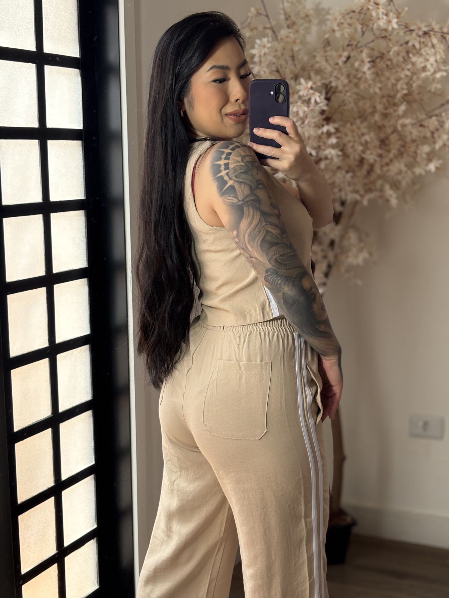 Conjunto duas listras Rosana 1500 - Creme 