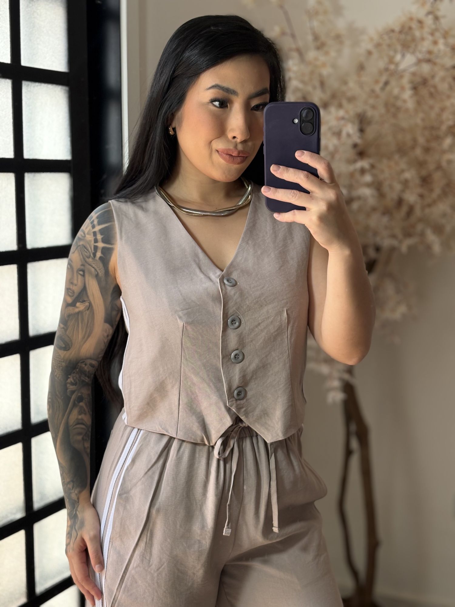 Conjunto duas listras Rosana 1500 - Cinza 