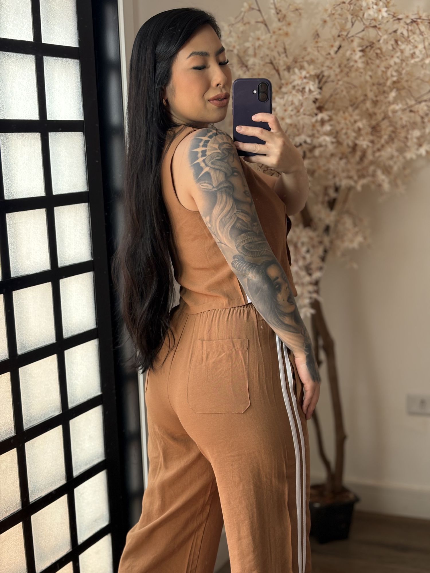 Conjunto duas listras Rosana 1500 - Marrom Claro 